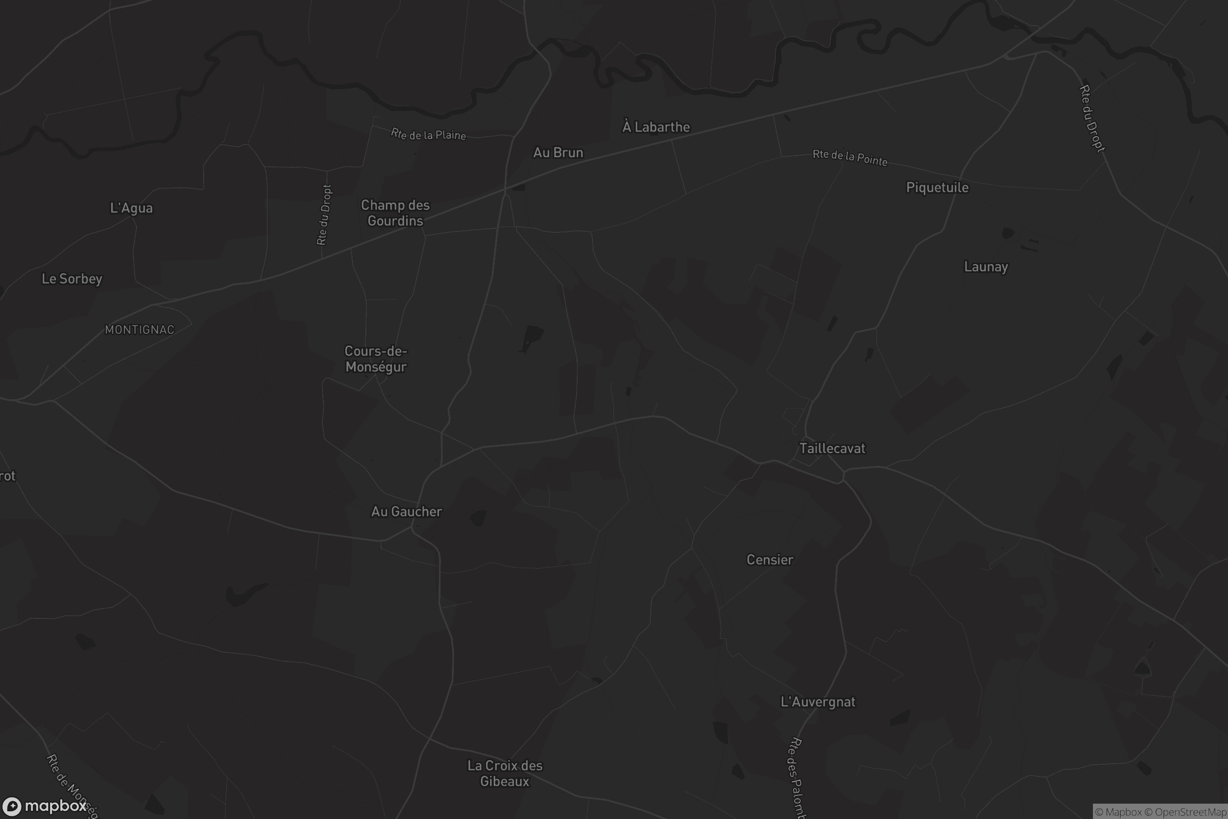 Carte de Cours-de-Monségur