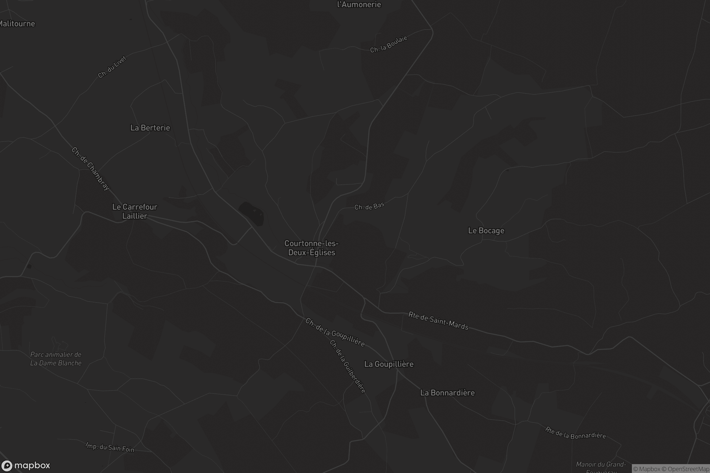 Carte de Courtonne-les-Deux-Églises