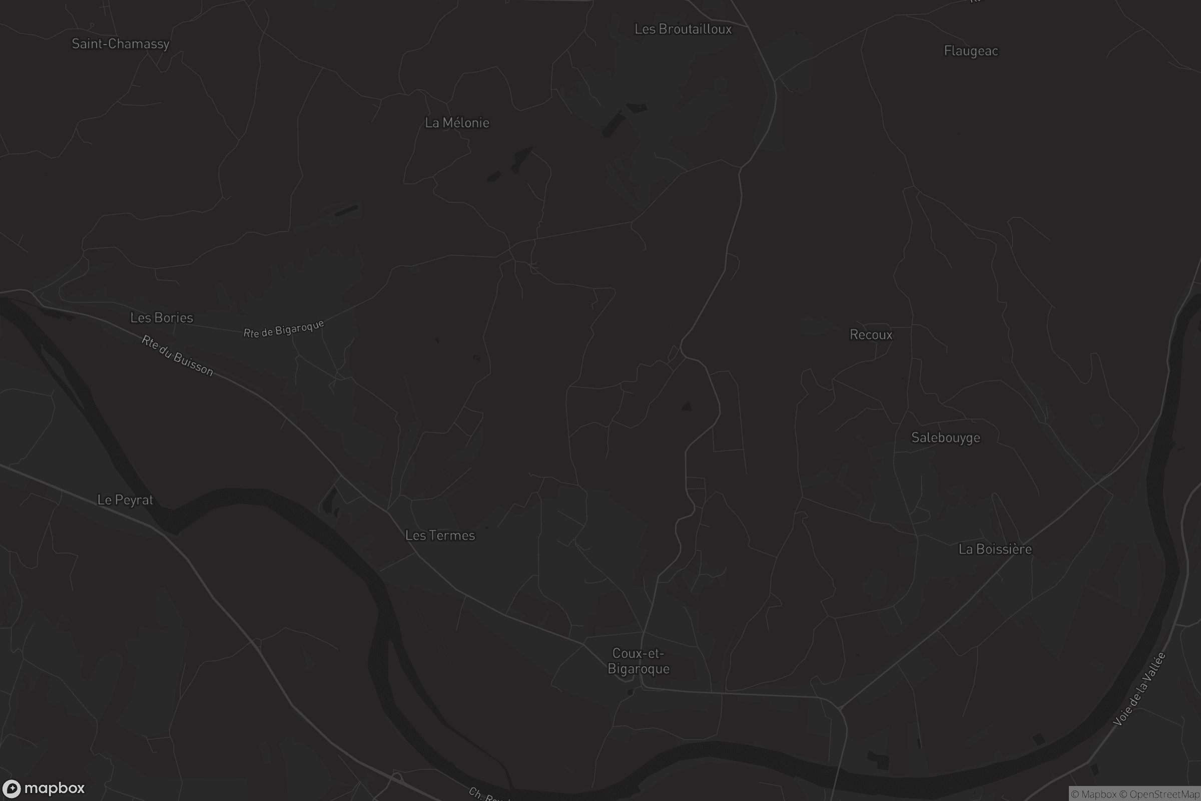 Carte de Coux et Bigaroque-Mouzens