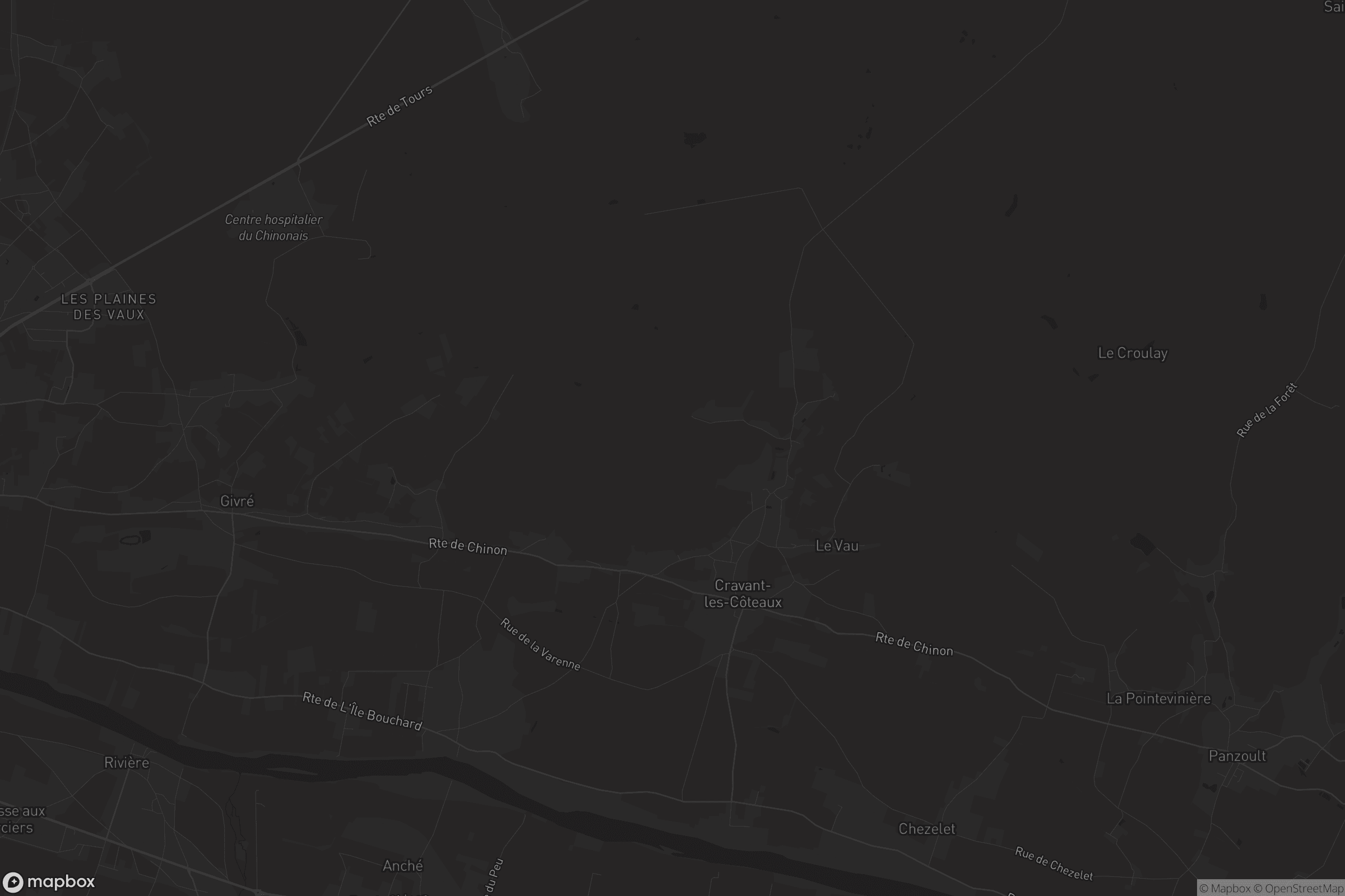 Carte de Cravant-les-Côteaux