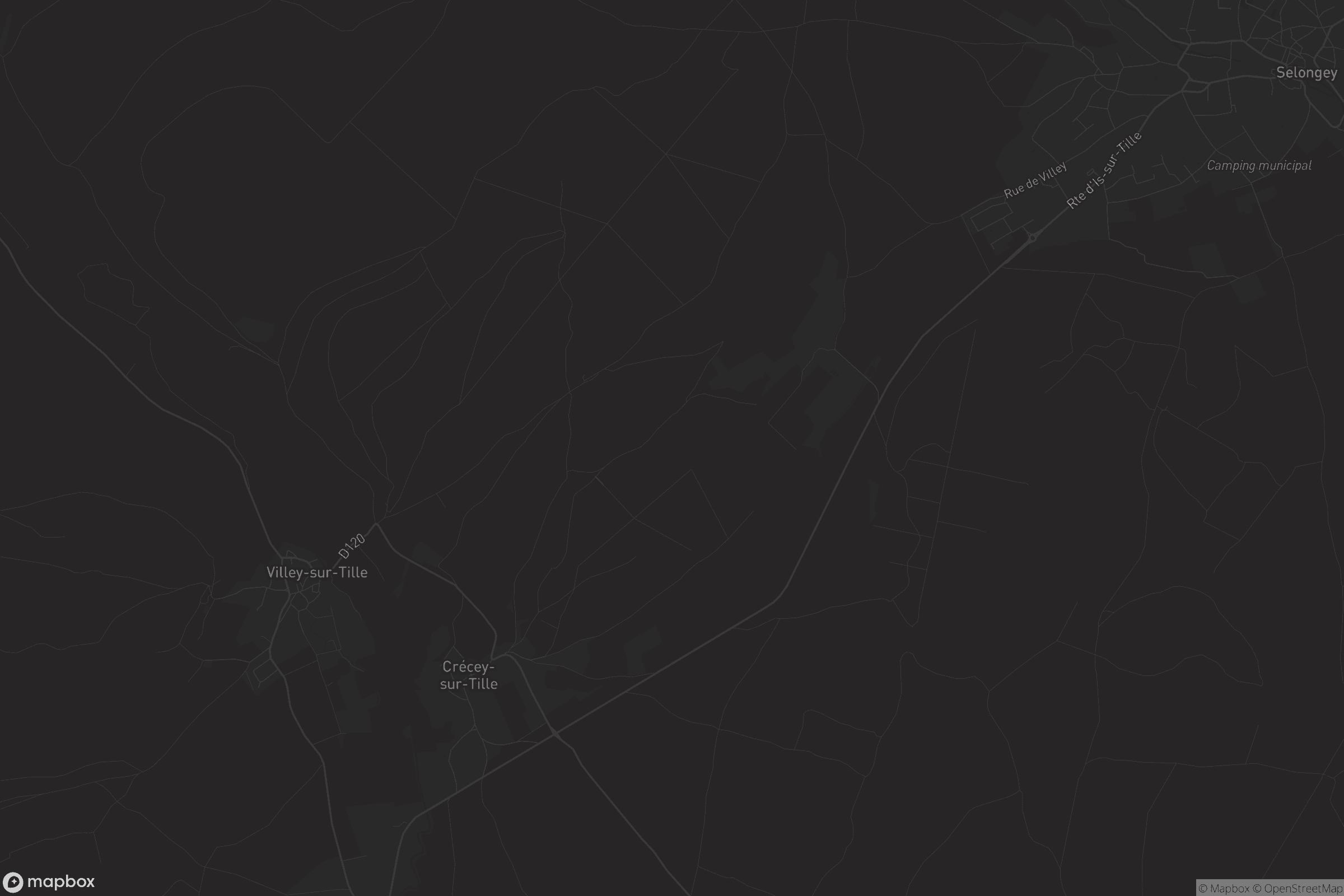 Carte de Crécey-sur-Tille