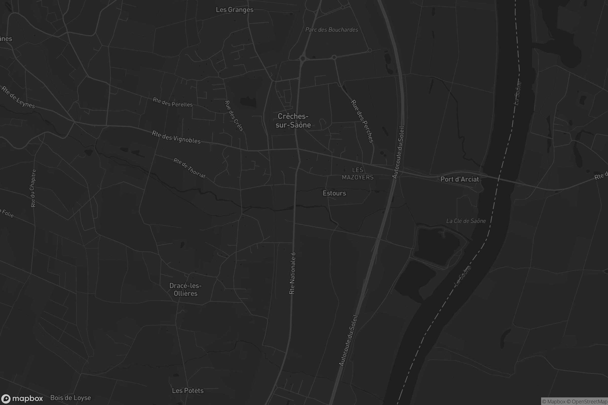 Carte de Crêches-sur-Saône