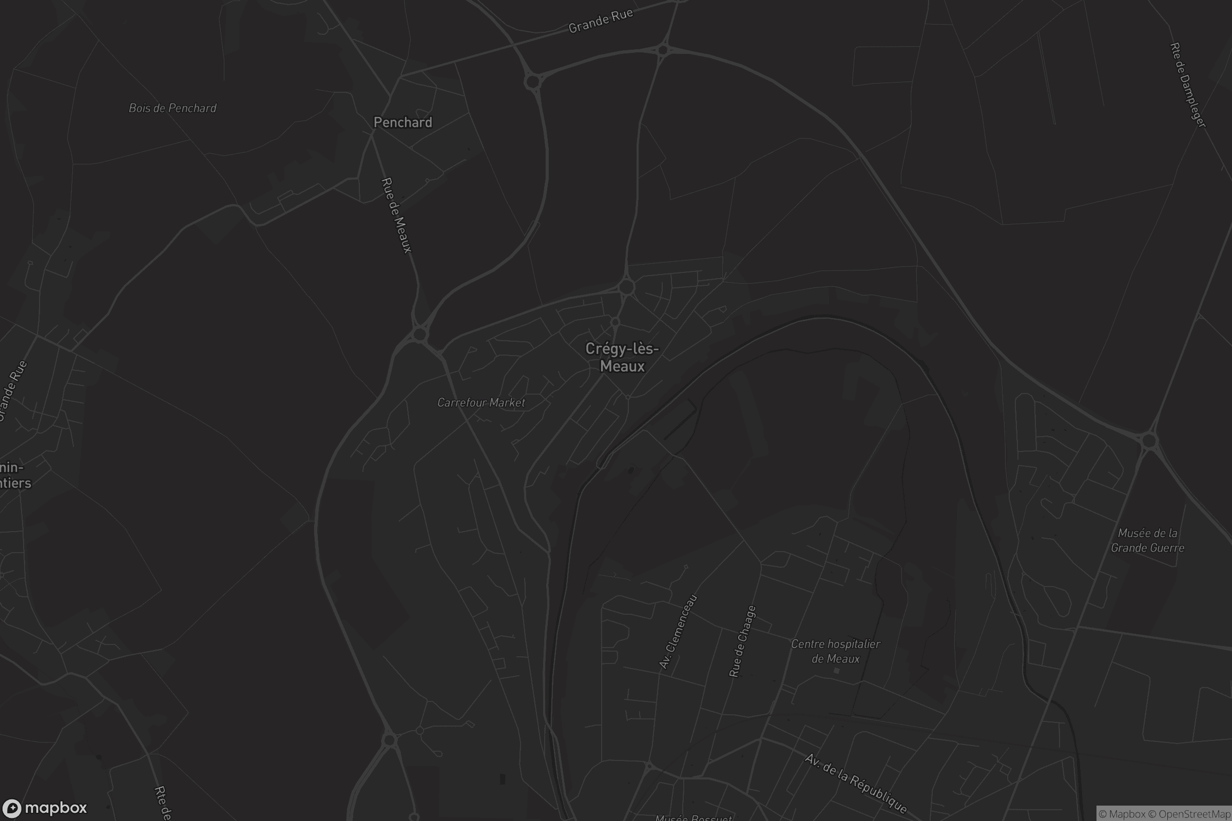 Carte de Crégy-lès-Meaux