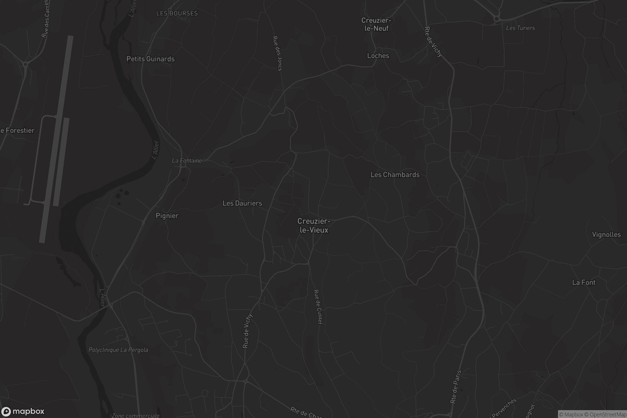 Carte de Creuzier-le-Vieux