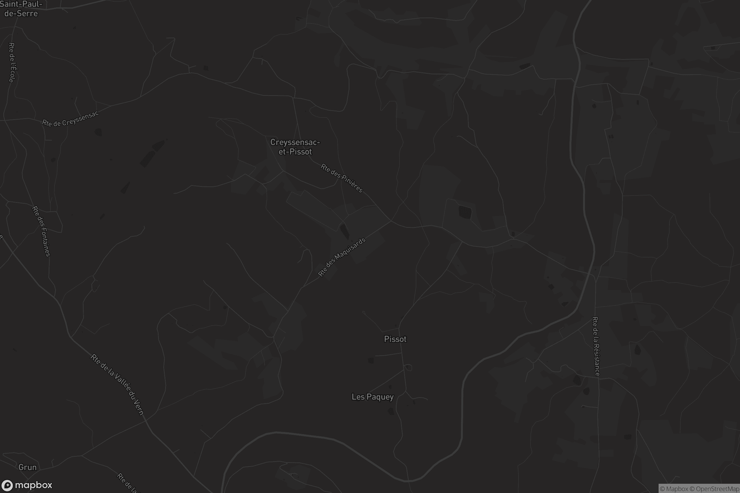 Carte de Creyssensac-et-Pissot