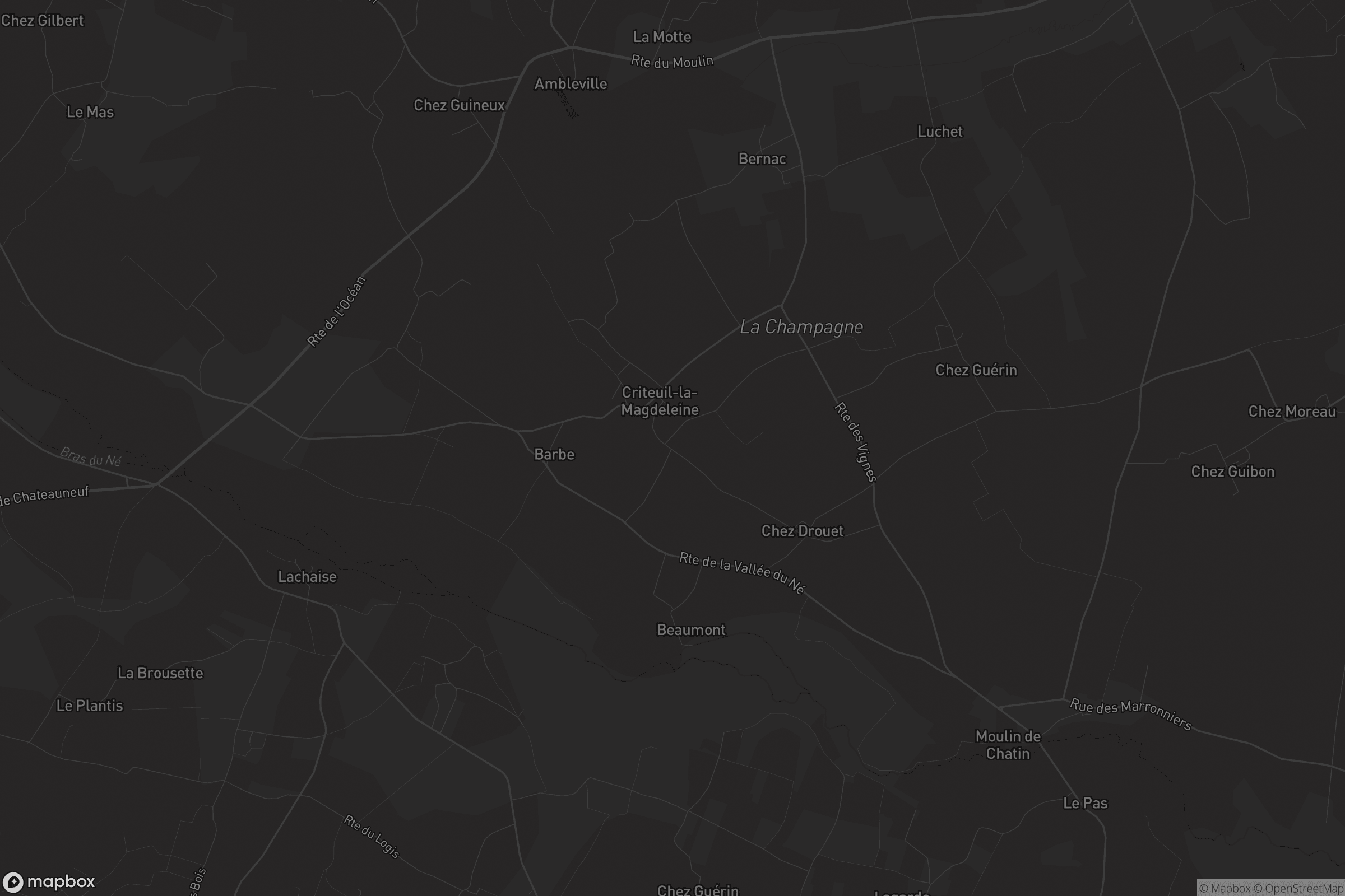 Carte de Criteuil-la-Magdeleine