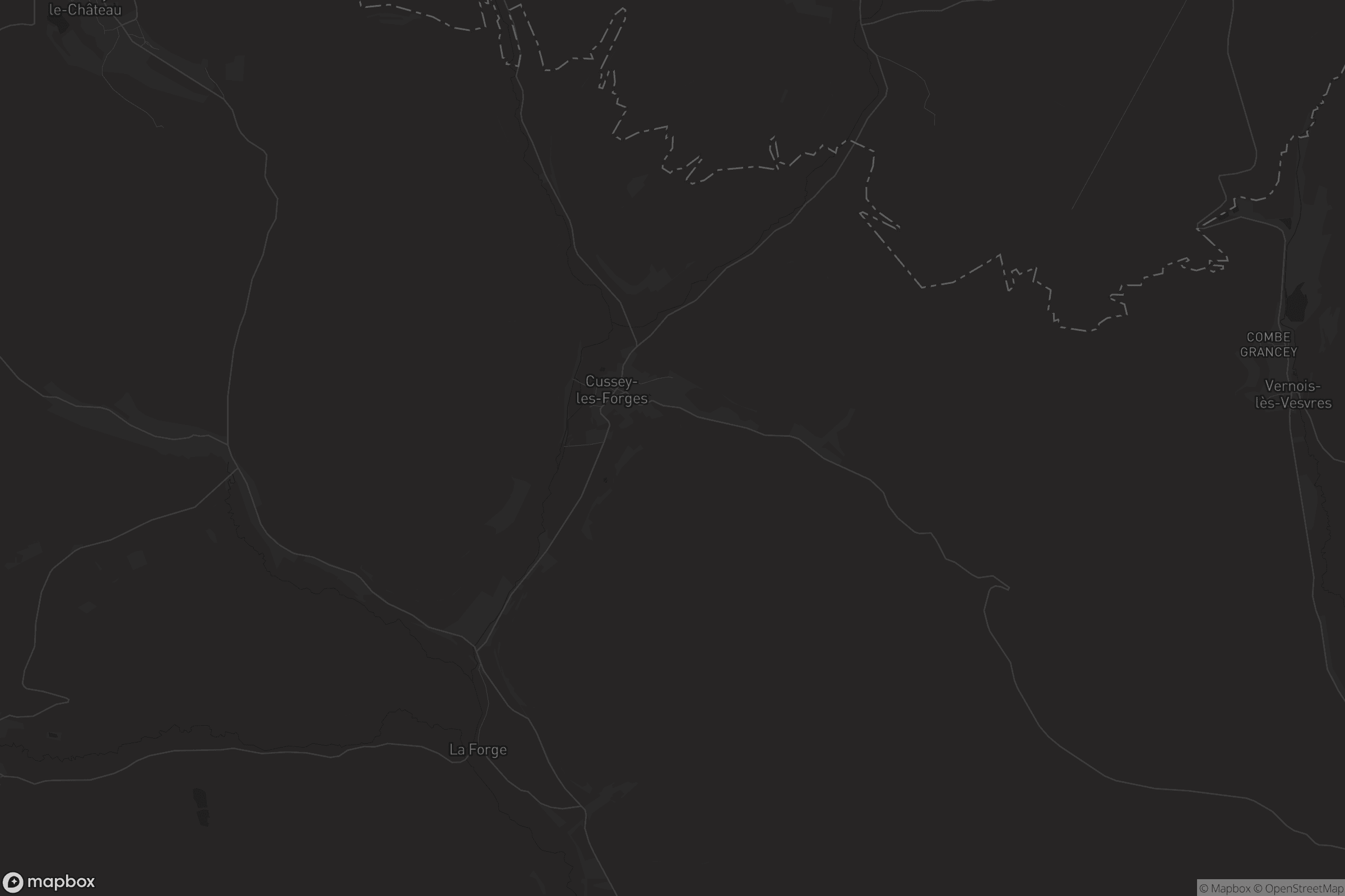 Carte de Cussey-les-Forges