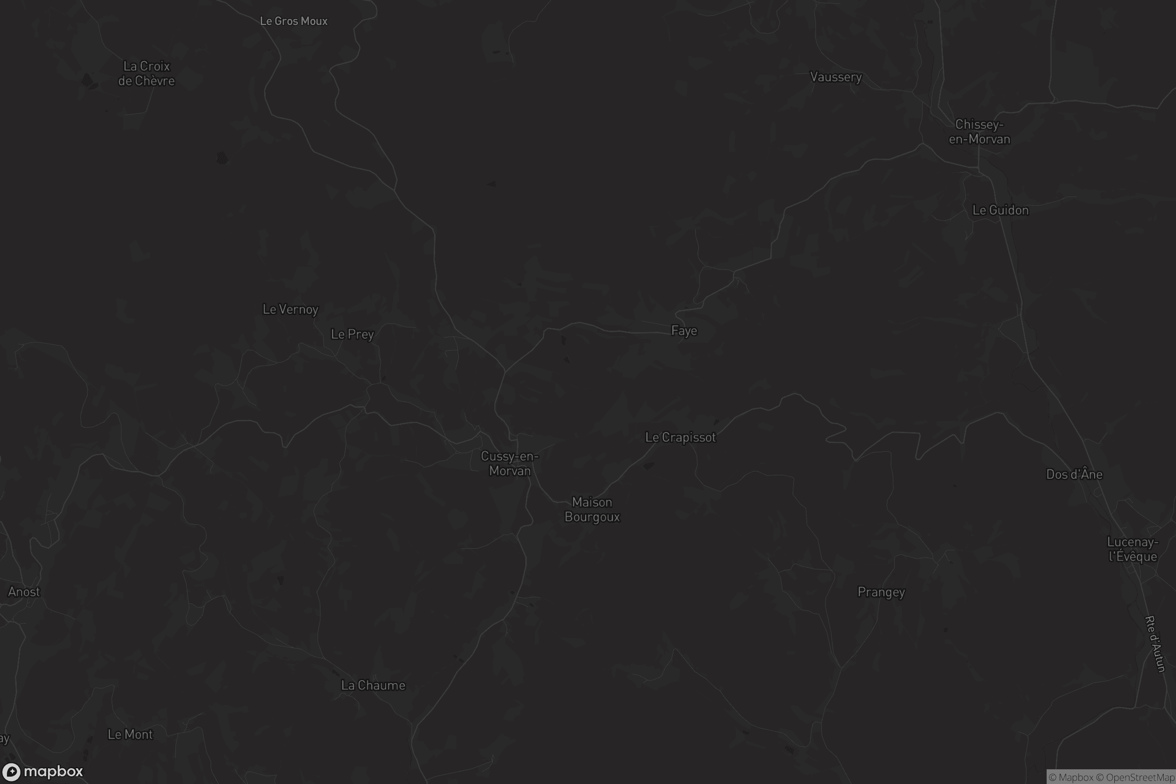 Carte de Cussy-en-Morvan