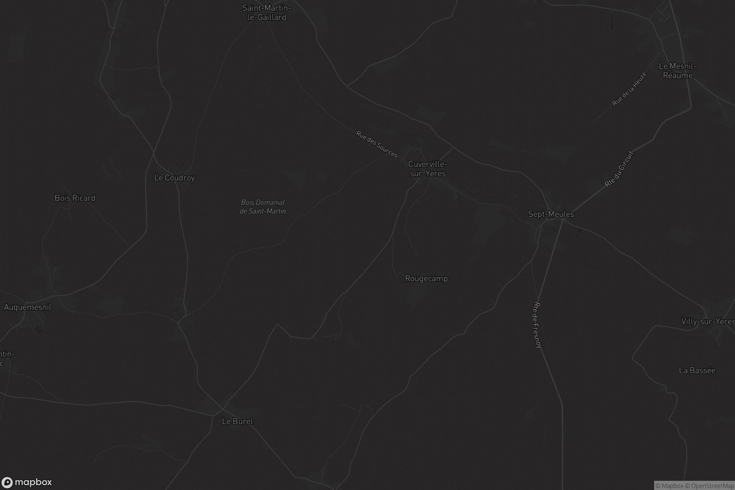 Carte de Cuverville-sur-Yères