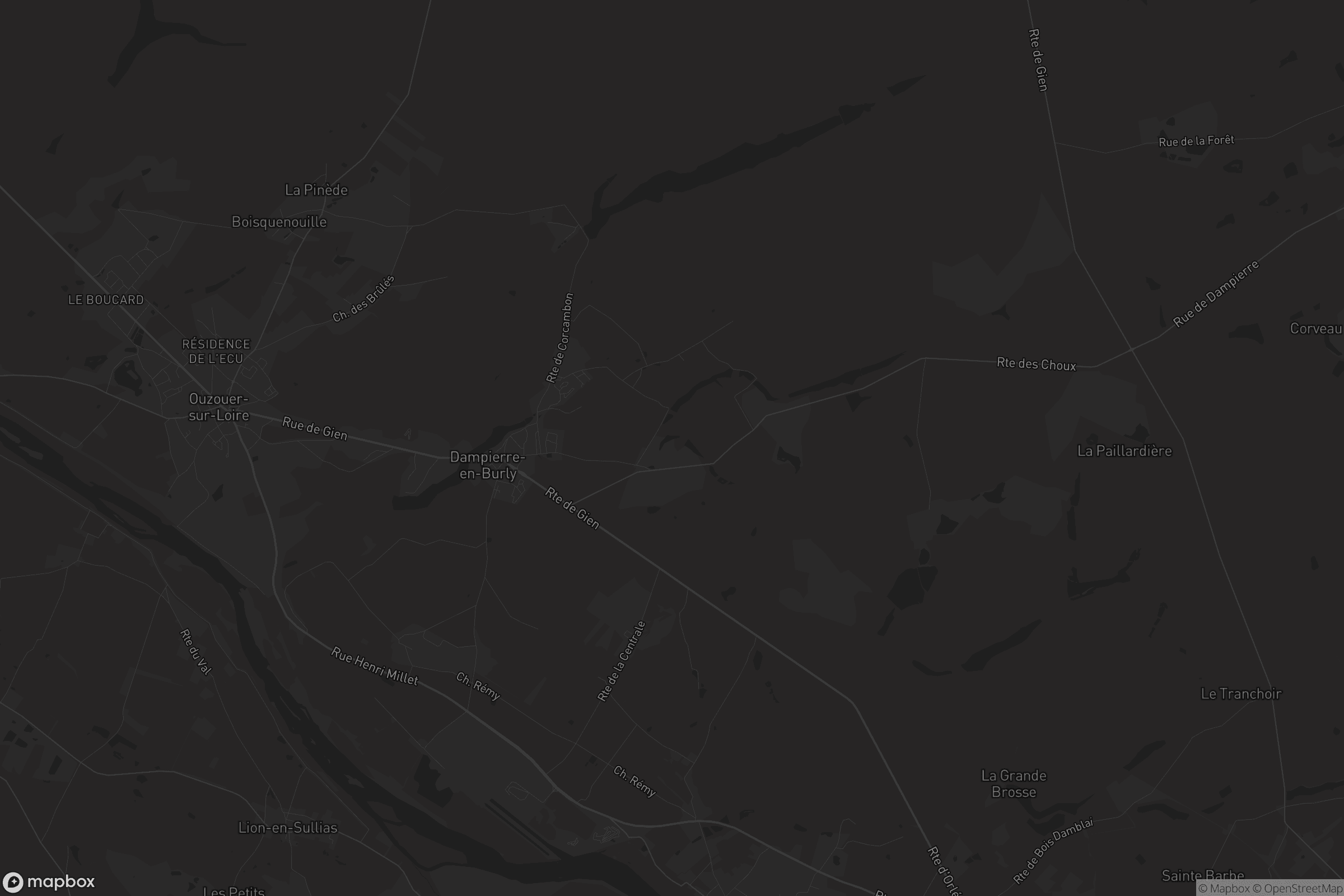 Carte de Dampierre-en-Burly