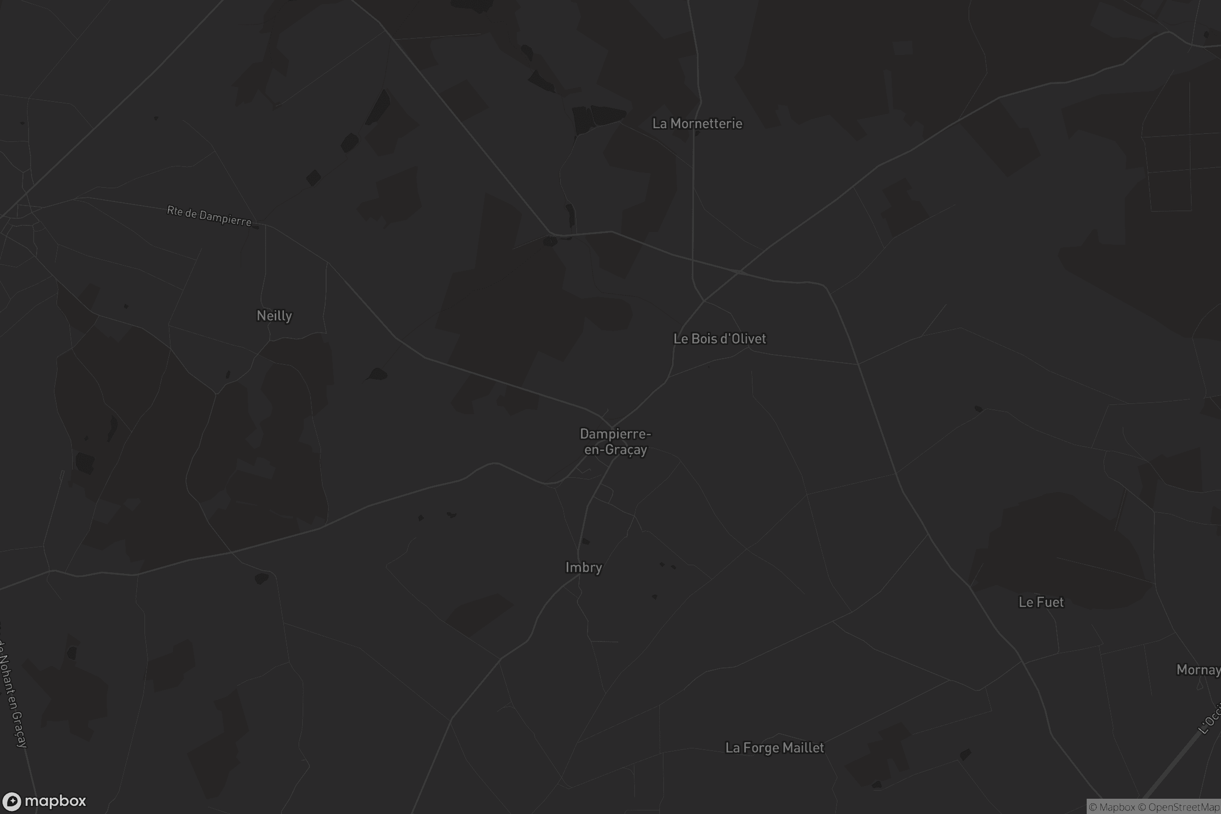 Carte de Dampierre-en-Graçay