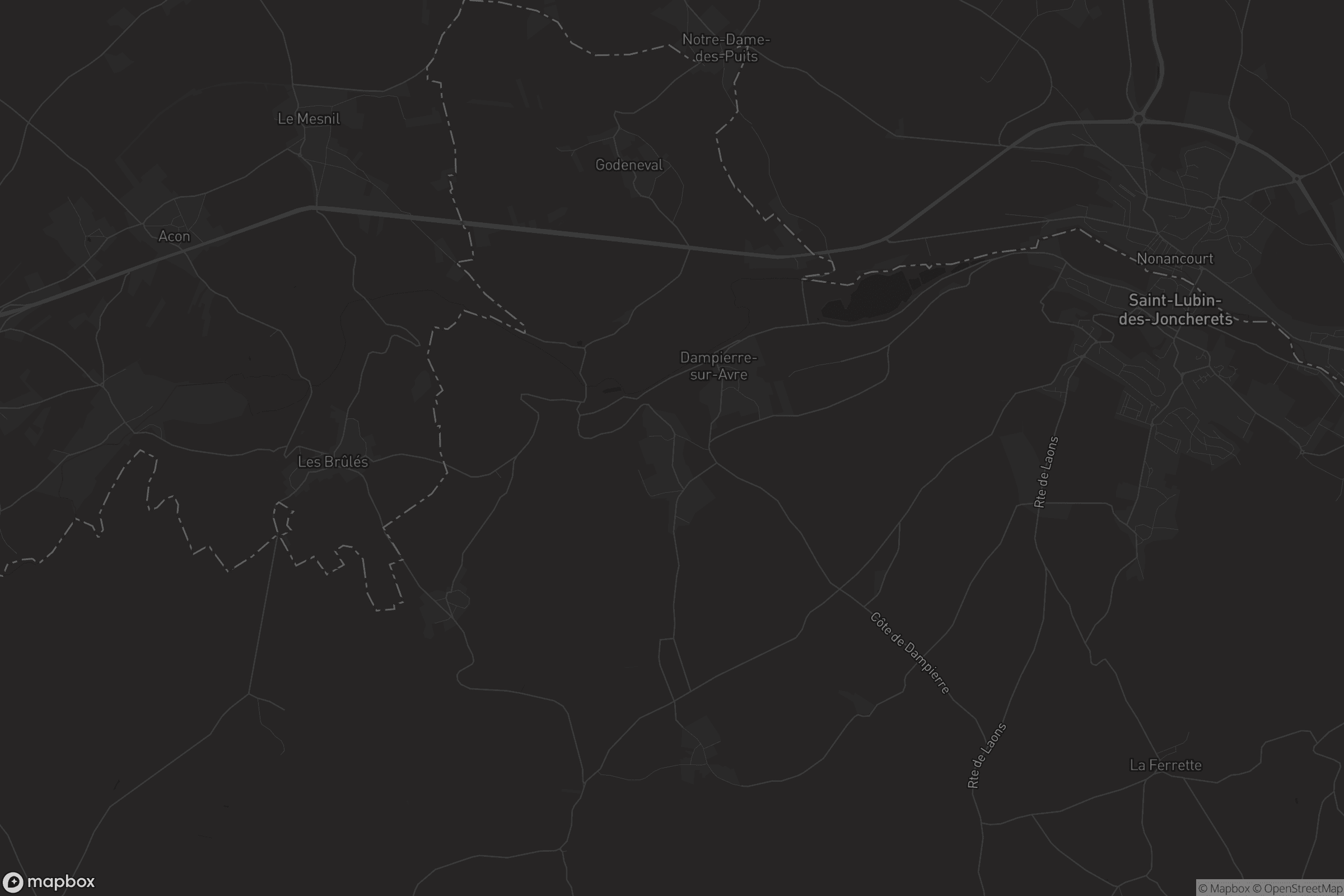 Carte de Dampierre-sur-Avre