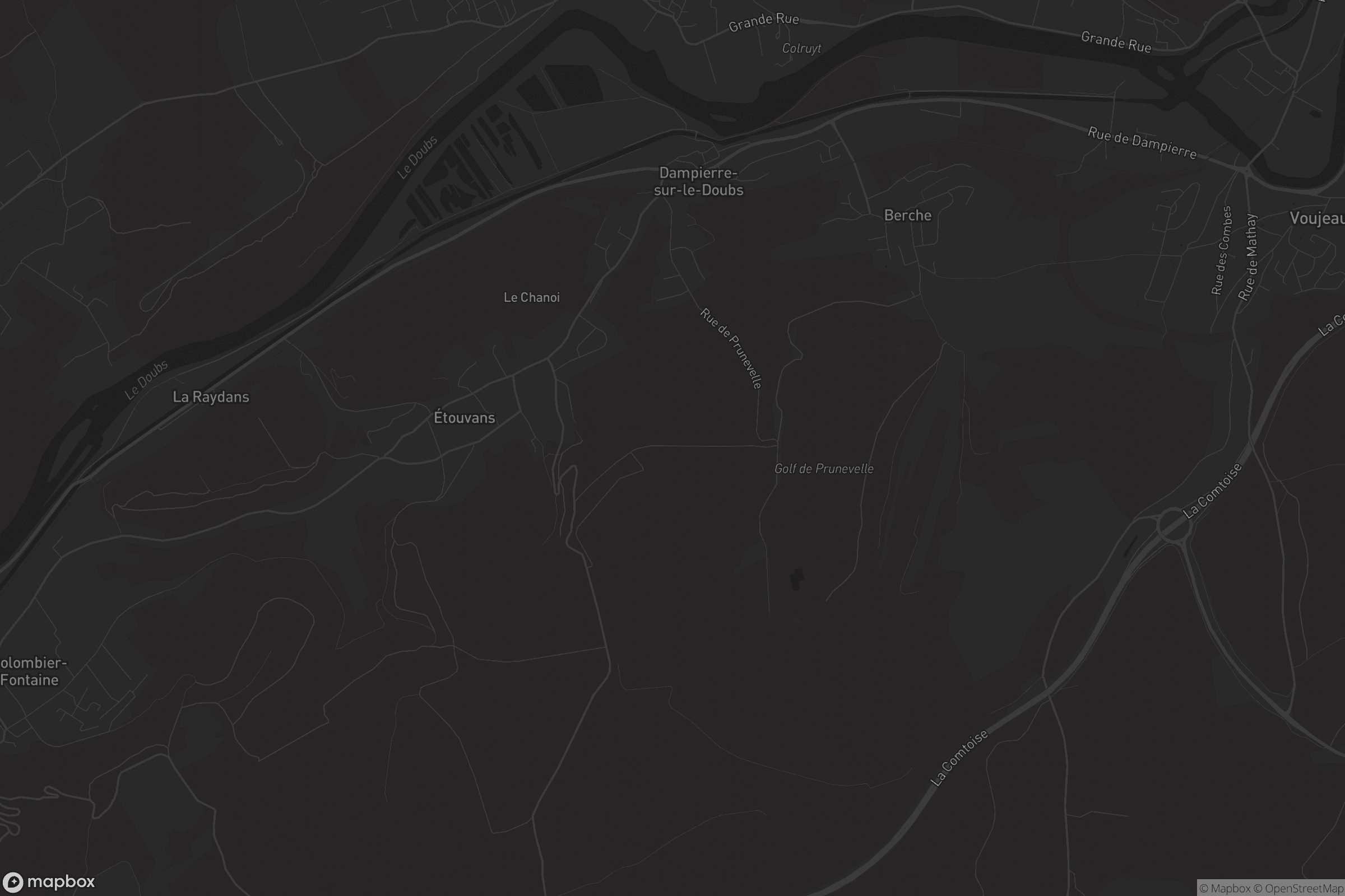 Carte de Dampierre-sur-le-Doubs