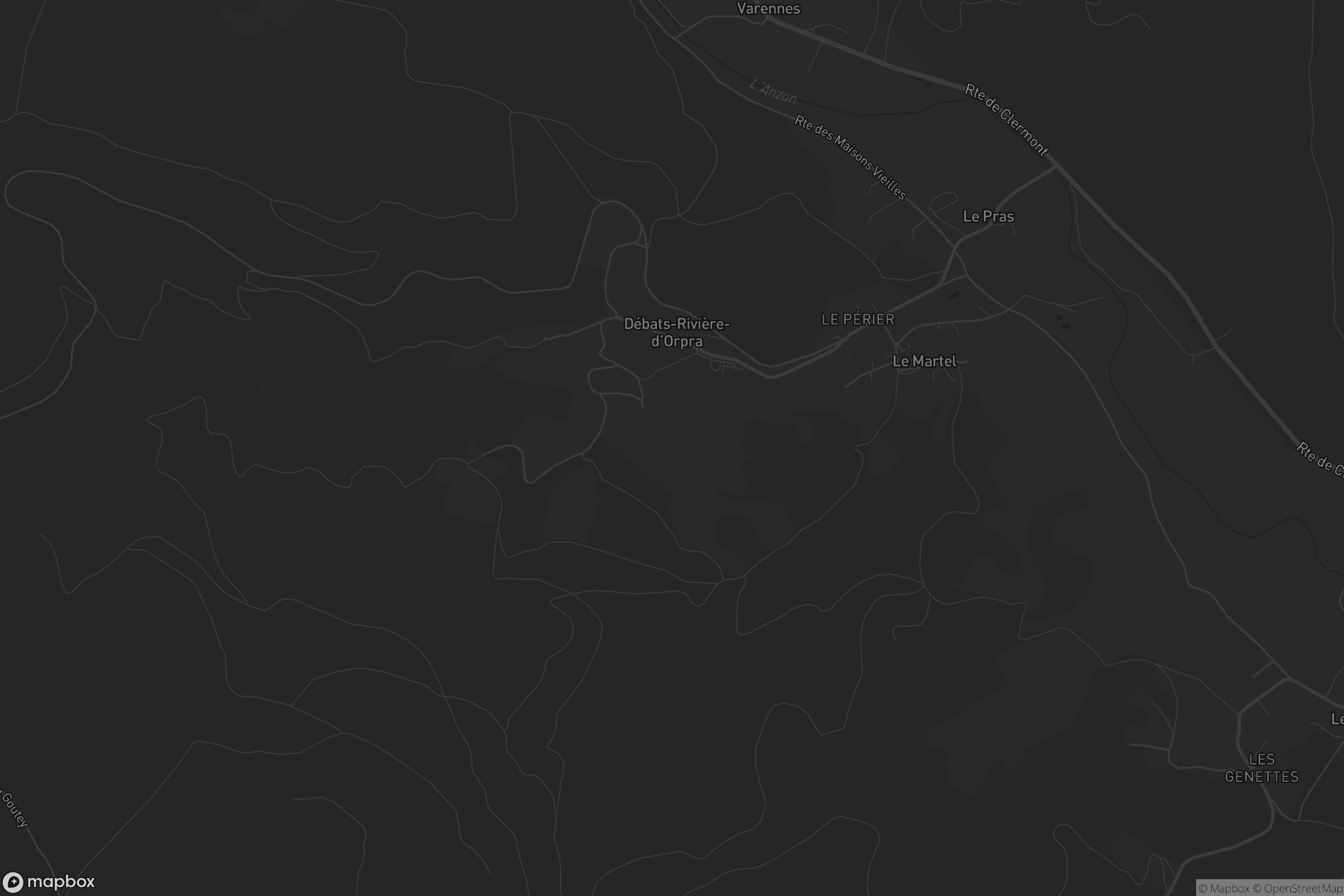 Carte de Débats-Rivière-d'Orpra