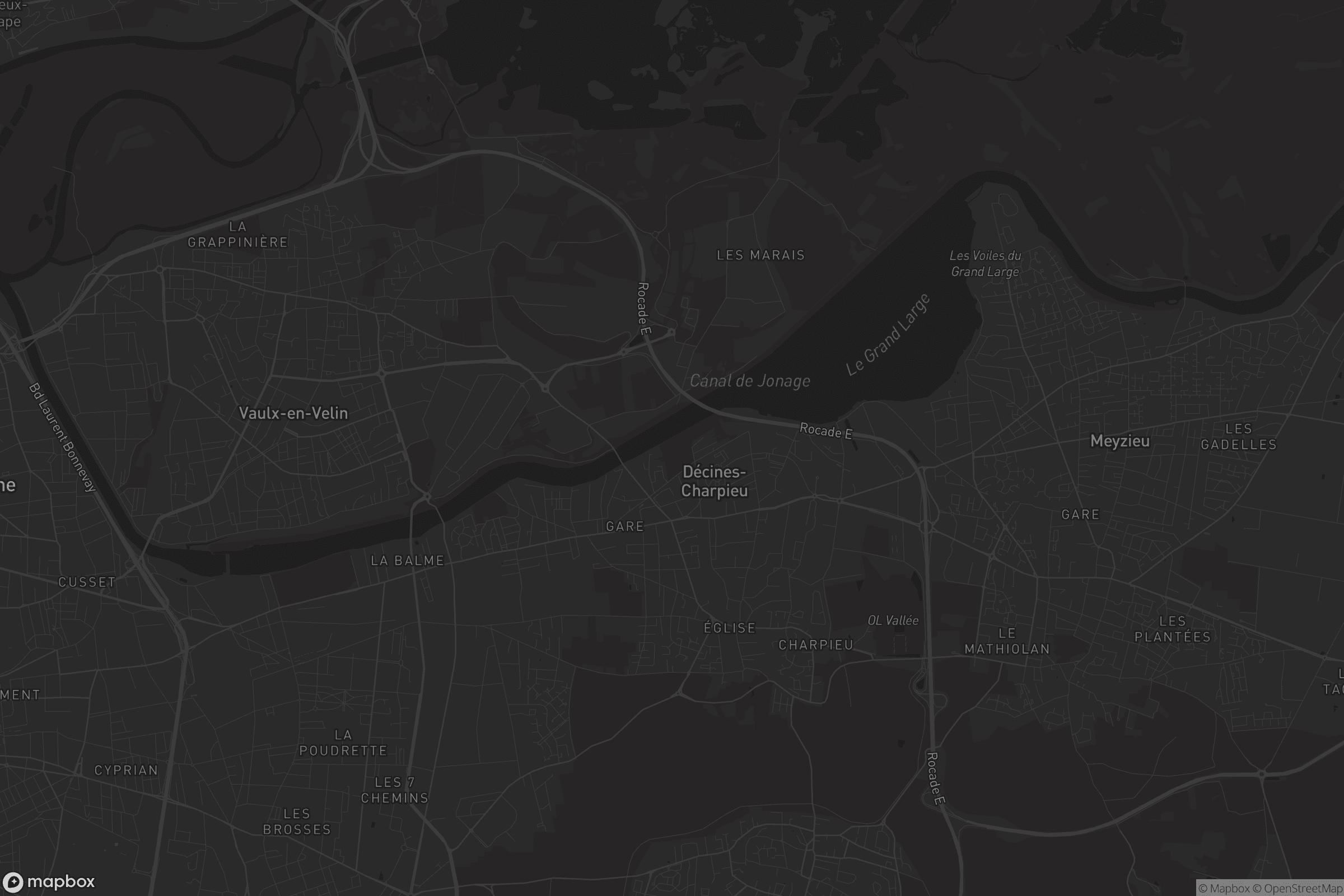 Carte de Décines-Charpieu