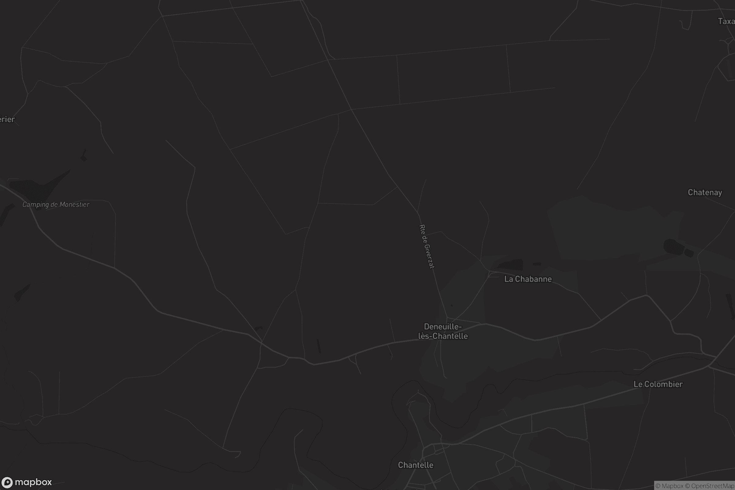 Carte de Deneuille-lès-Chantelle