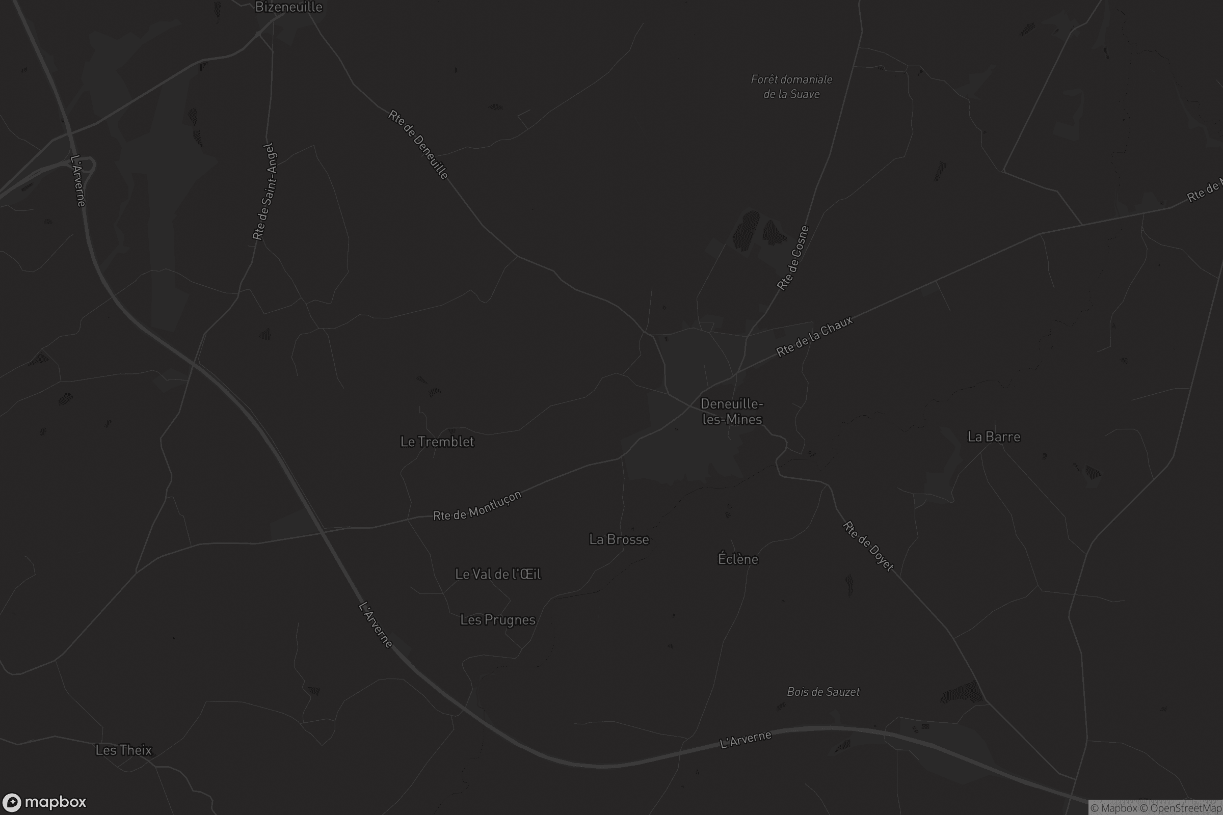 Carte de Deneuille-les-Mines