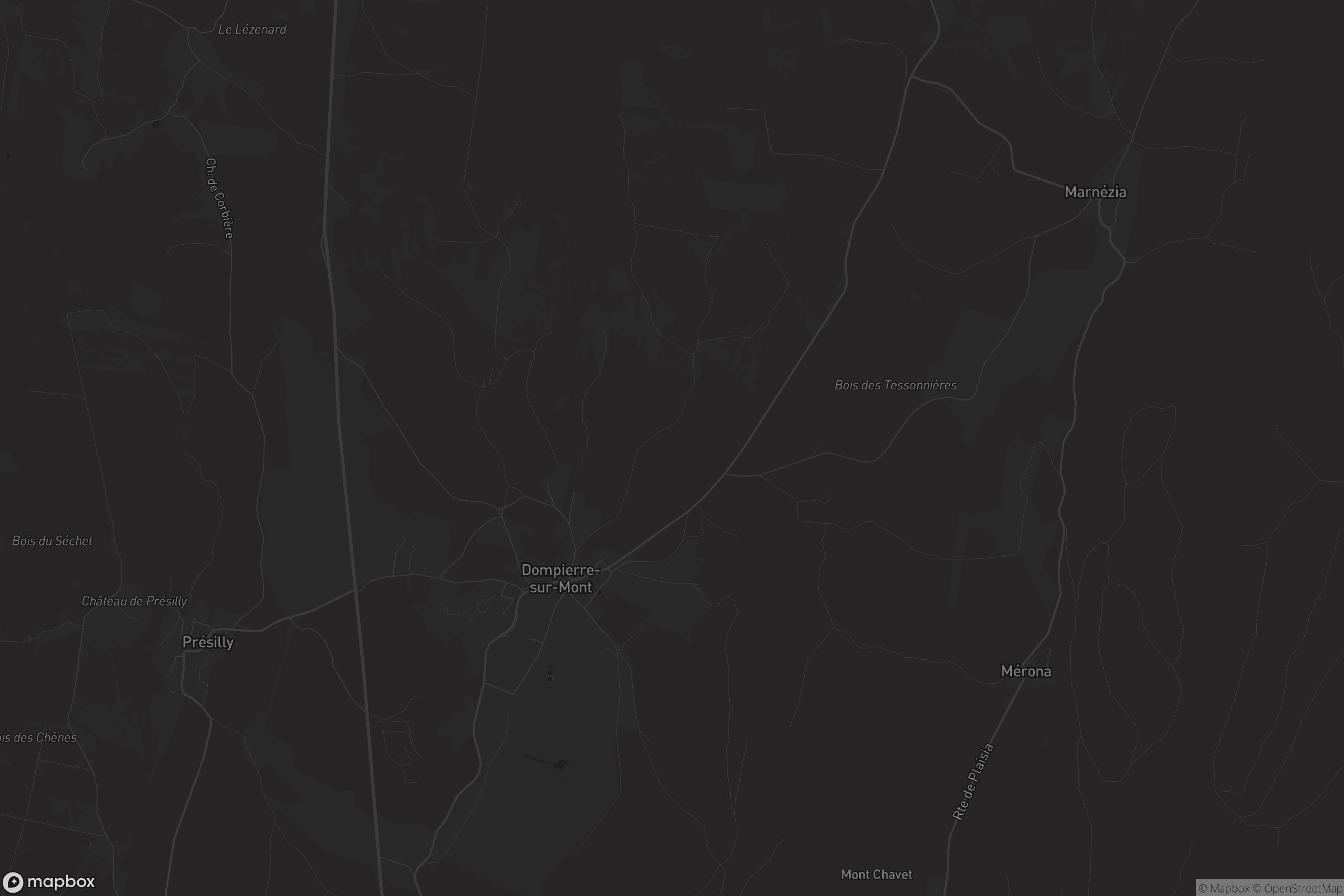 Carte de Dompierre-sur-Mont