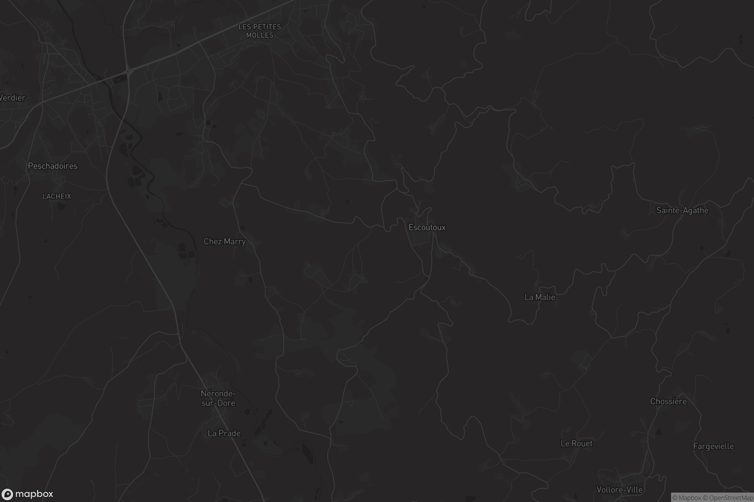 Carte de Escoutoux