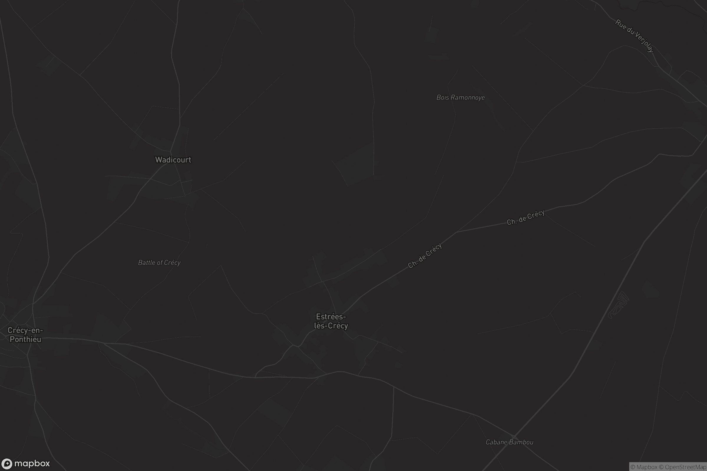 Carte de Estrées-lès-Crécy