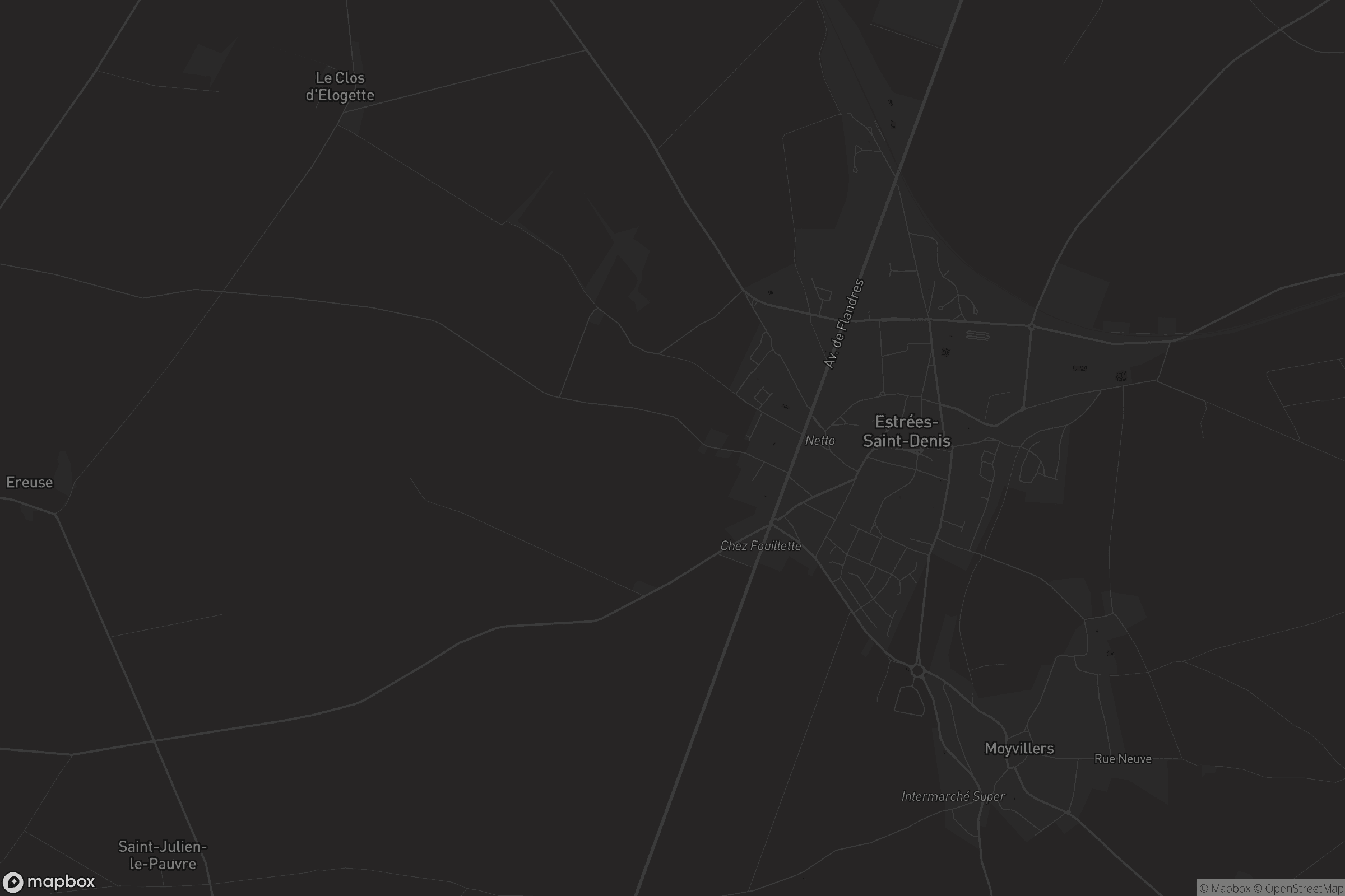 Carte de Estrées-Saint-Denis