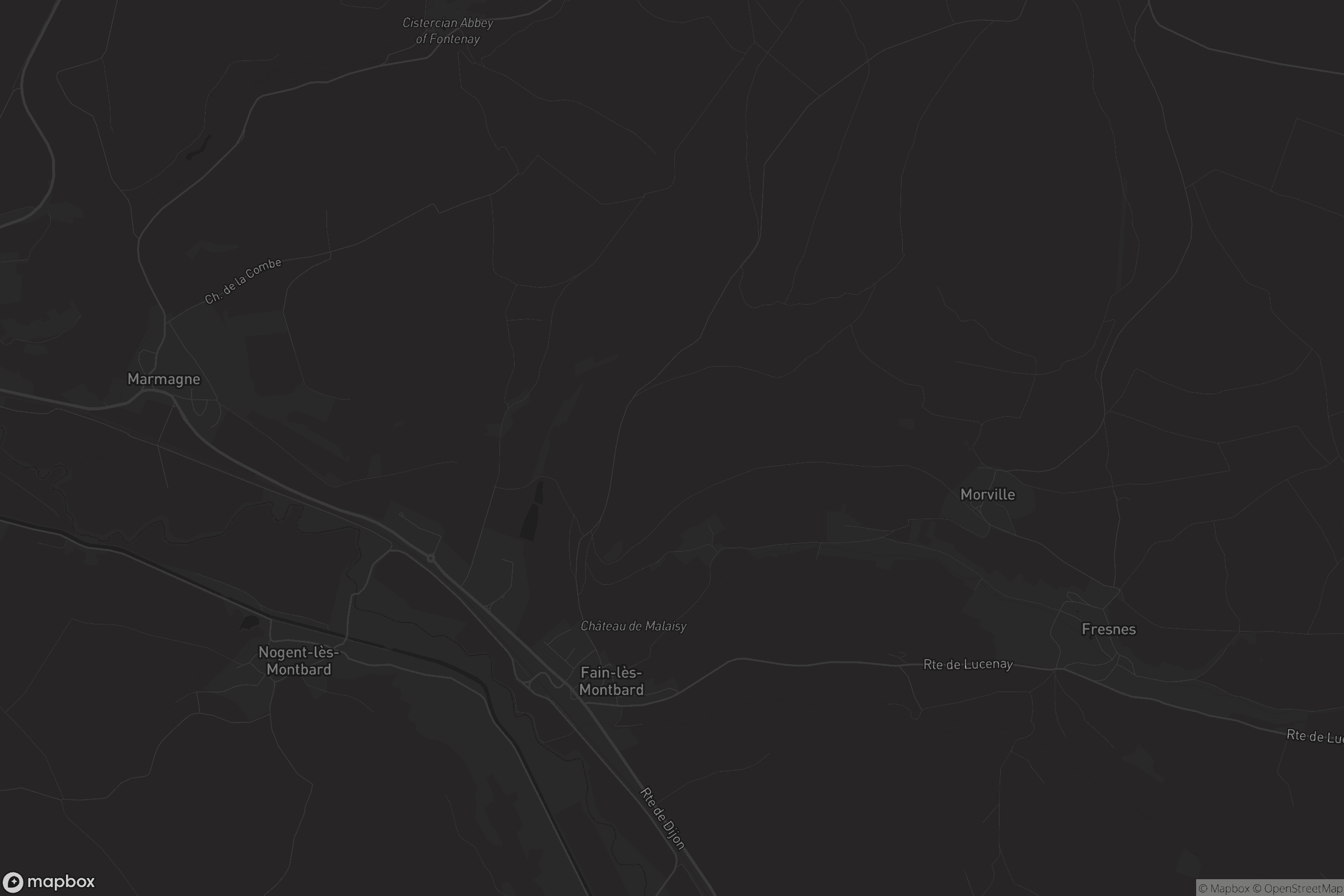 Carte de Fain-lès-Montbard