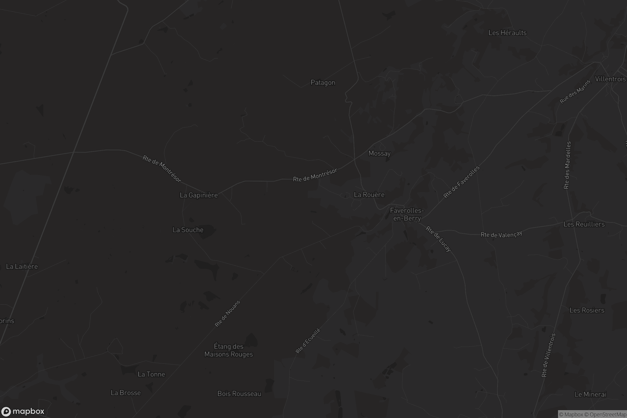 Carte de Faverolles-en-Berry