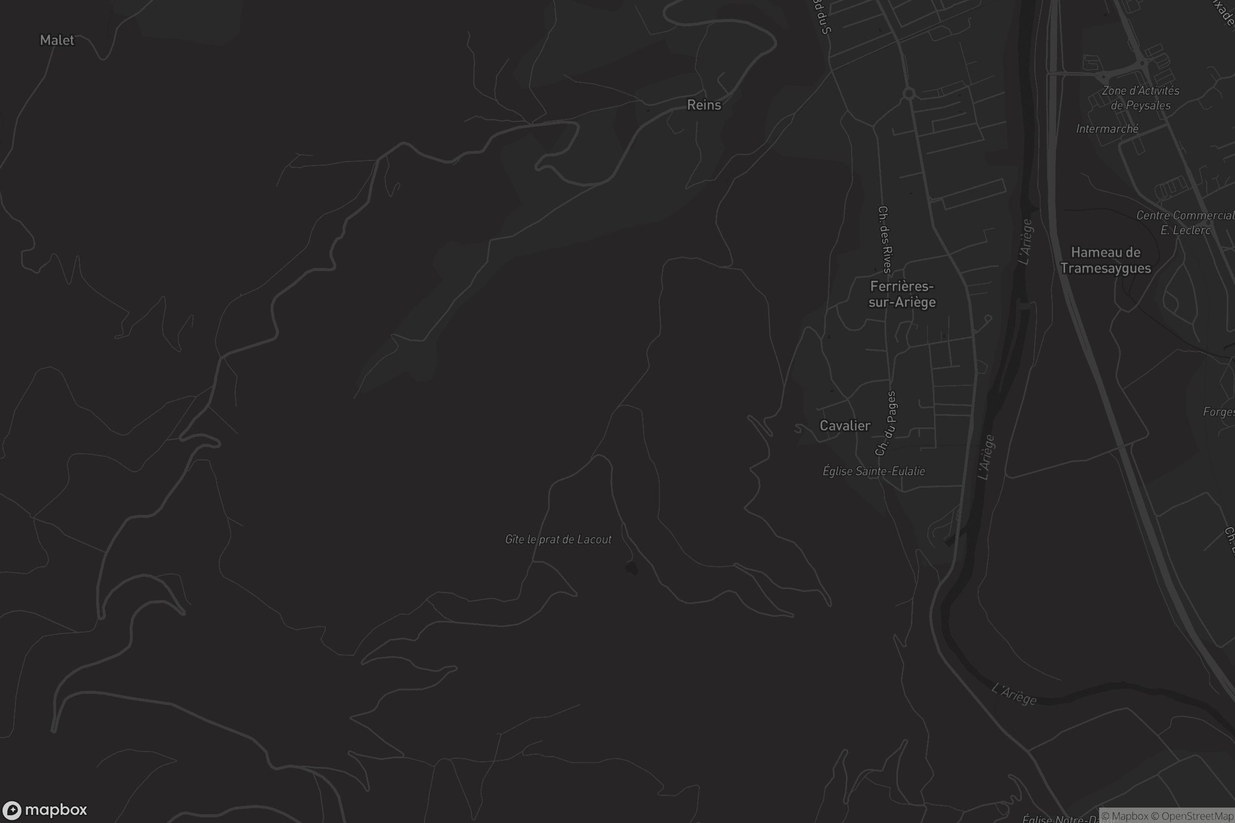 Carte de Ferrières-sur-Ariège