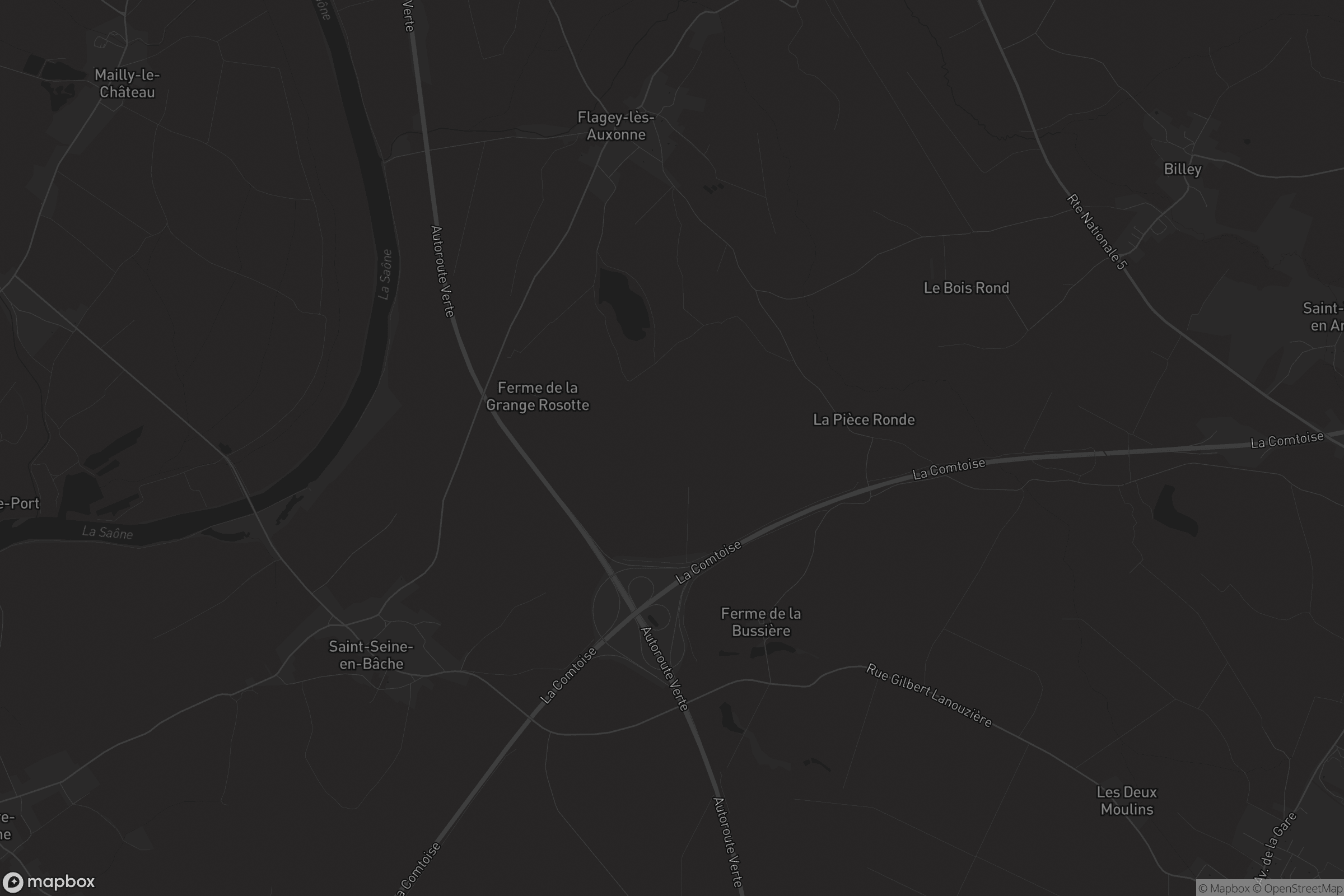 Carte de Flagey-lès-Auxonne