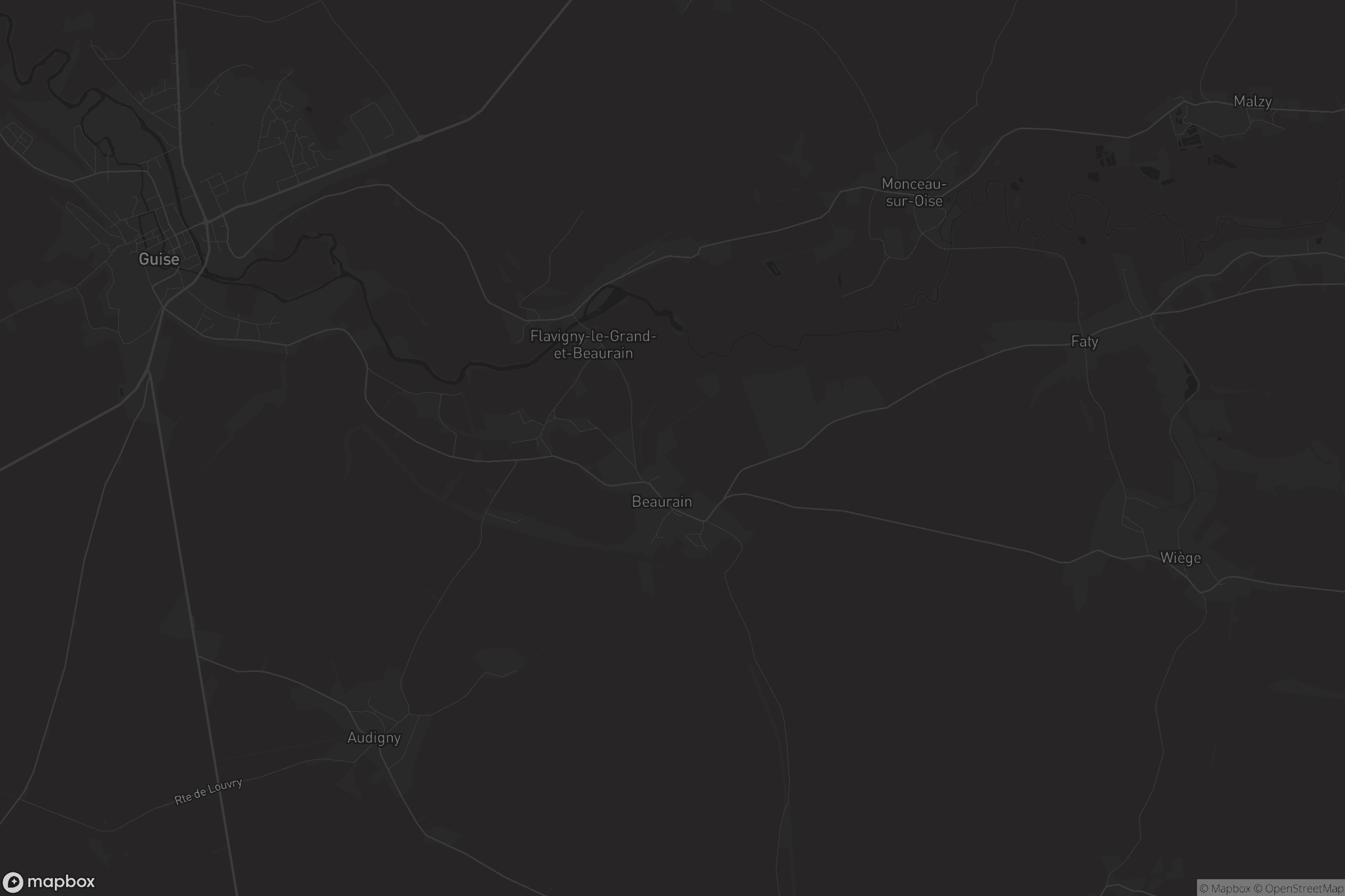Carte de Flavigny-le-Grand-et-Beaurain