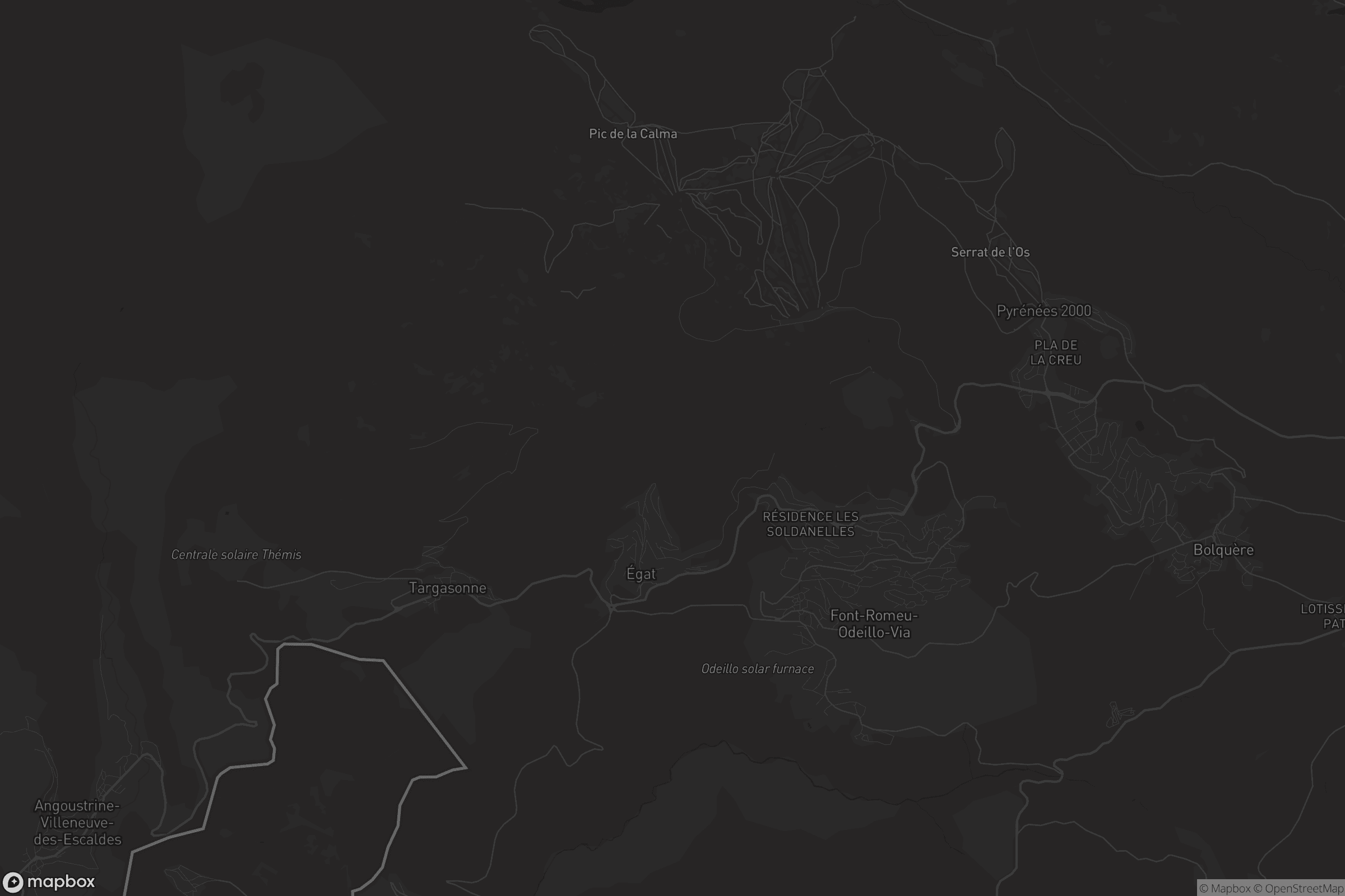 Carte de Font-Romeu-Odeillo-Via