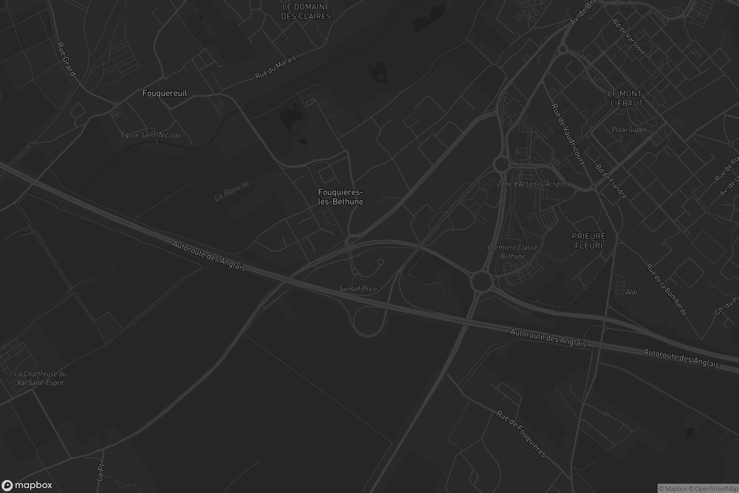 Carte de Fouquières-lès-Béthune