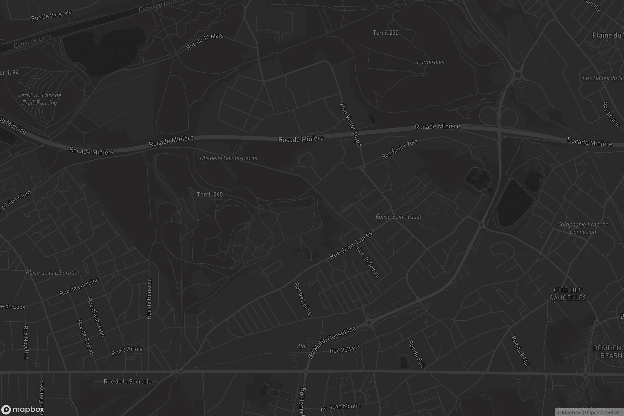 Carte de Fouquières-lès-Lens