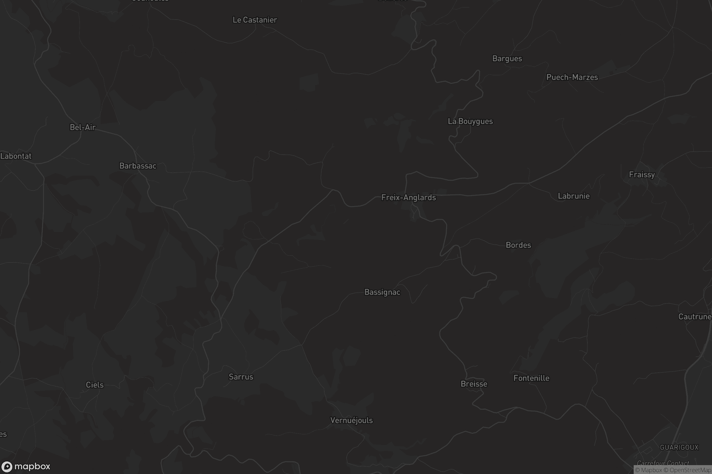 Carte de Freix-Anglards