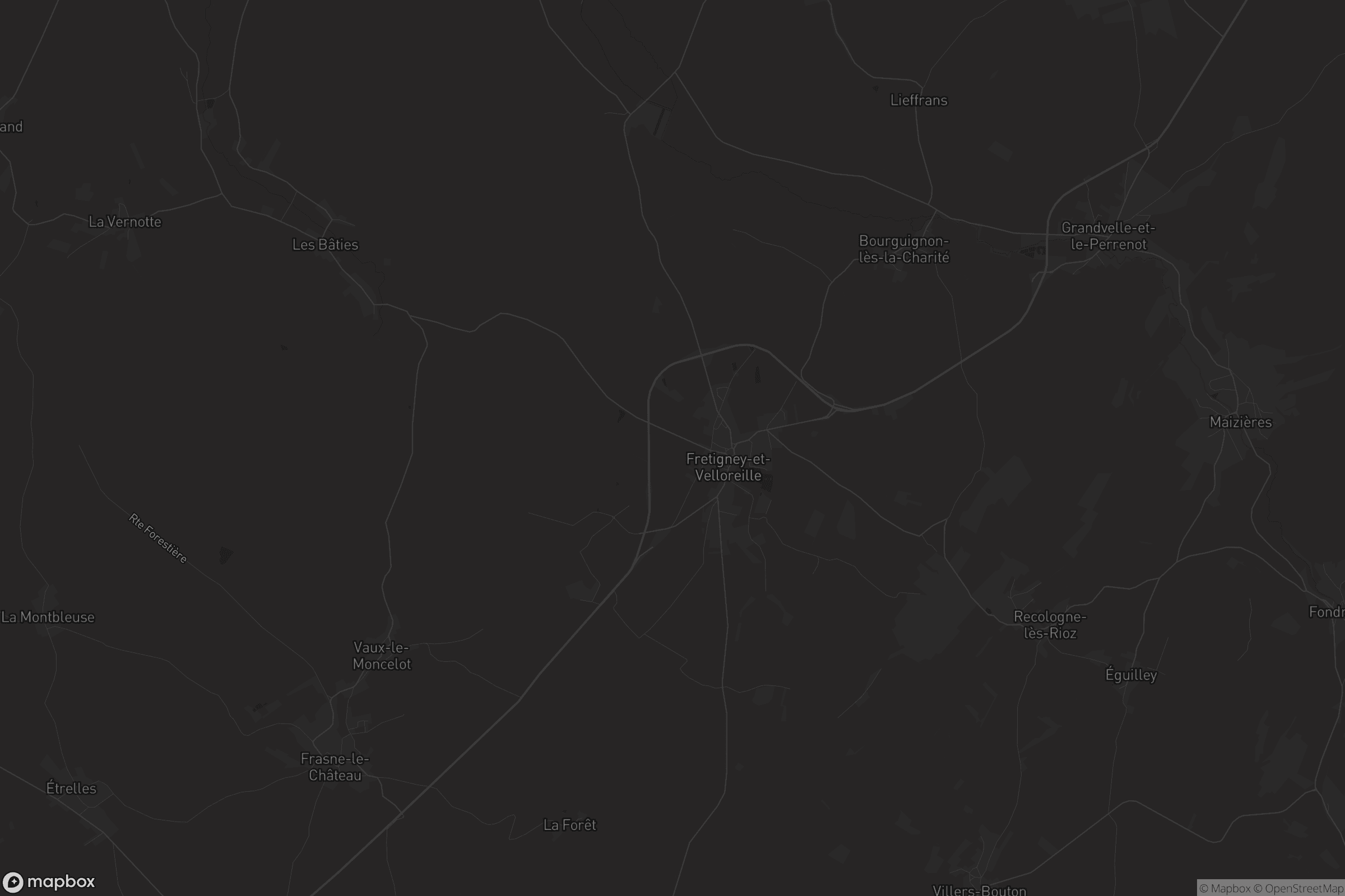 Carte de Fretigney-et-Velloreille