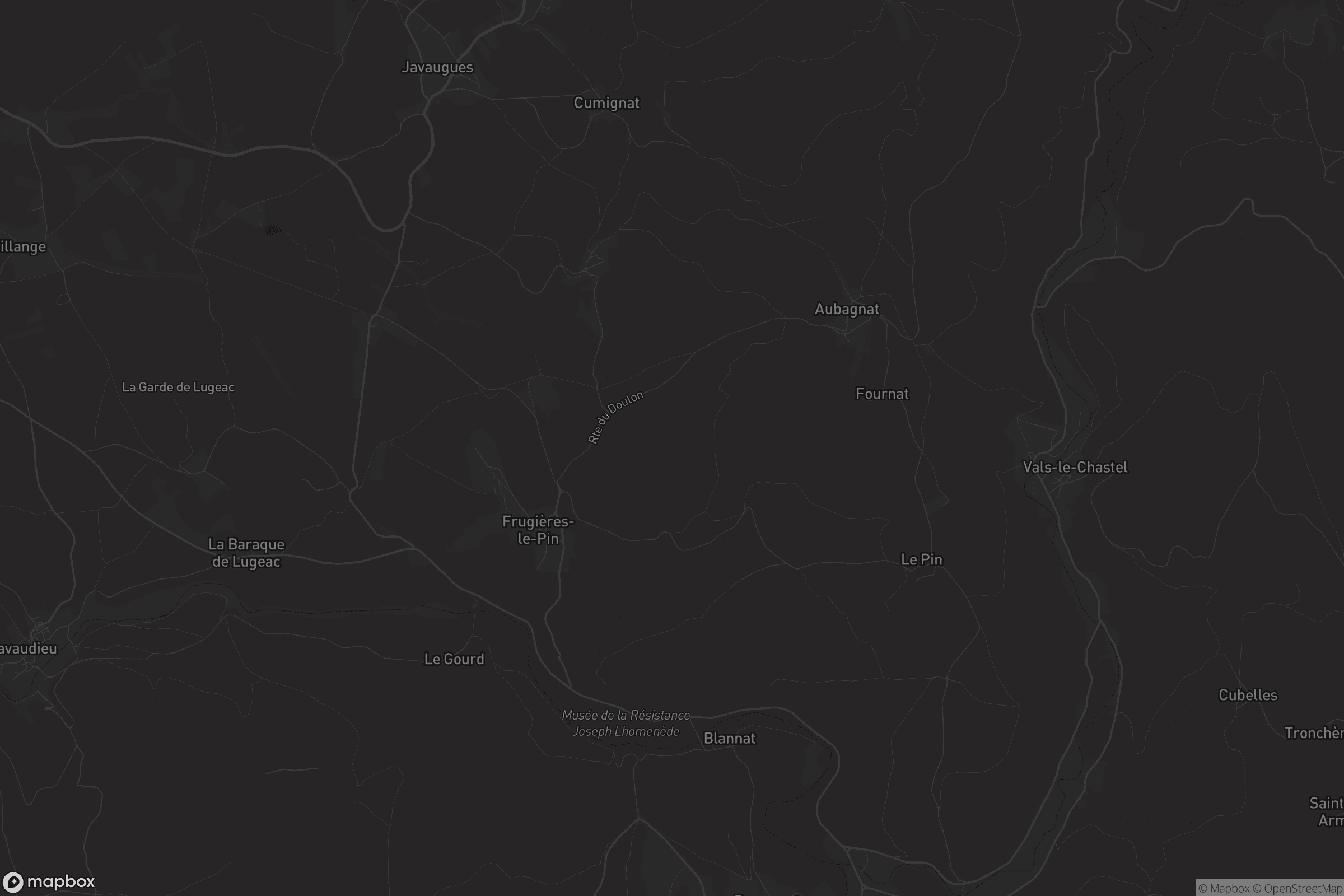 Carte de Frugières-le-Pin