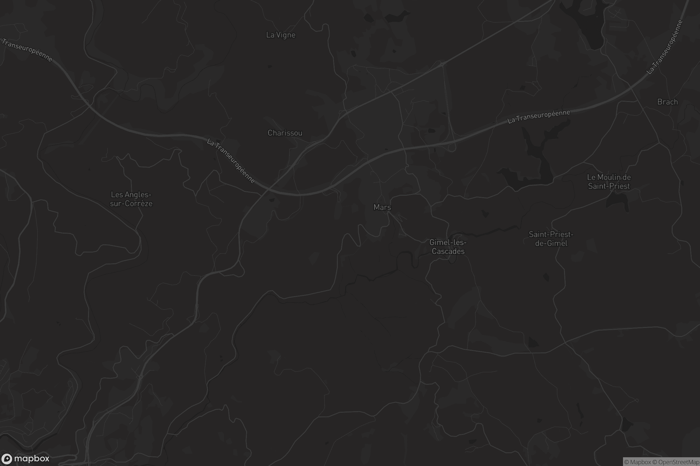 Carte de Gimel-les-Cascades