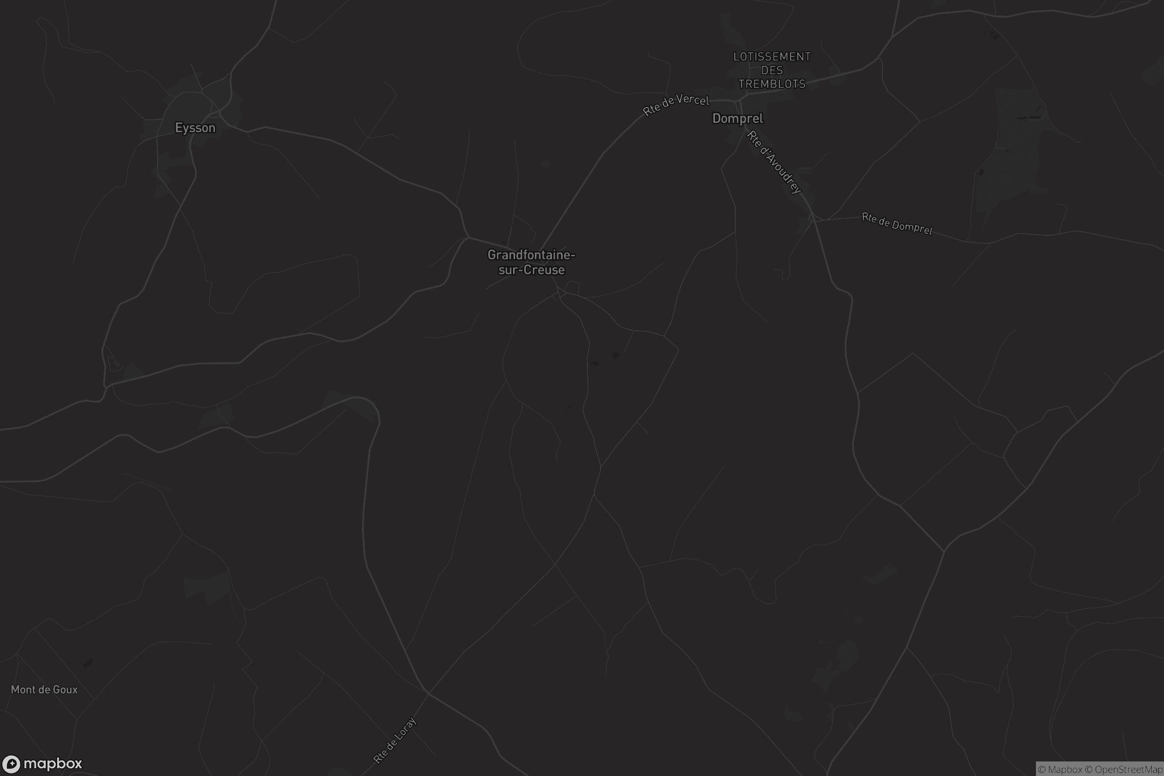 Carte de Grandfontaine-sur-Creuse