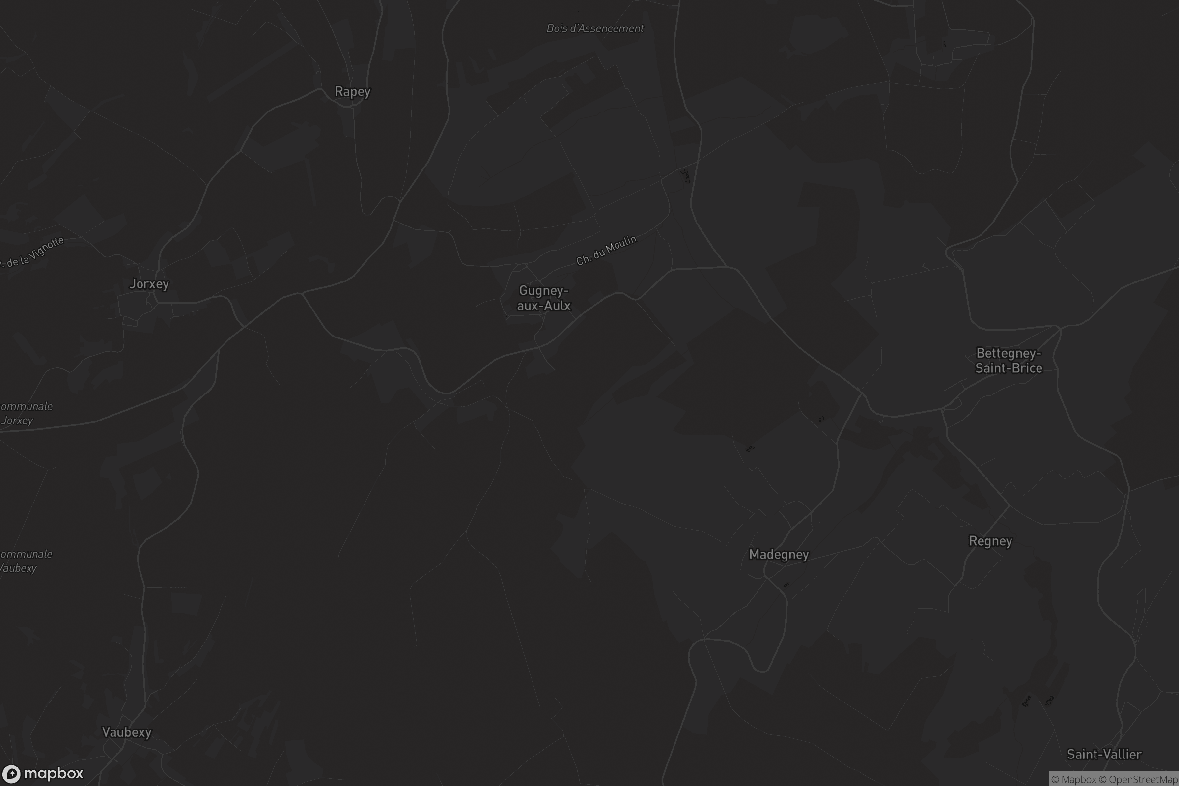 Carte de Gugney-aux-Aulx