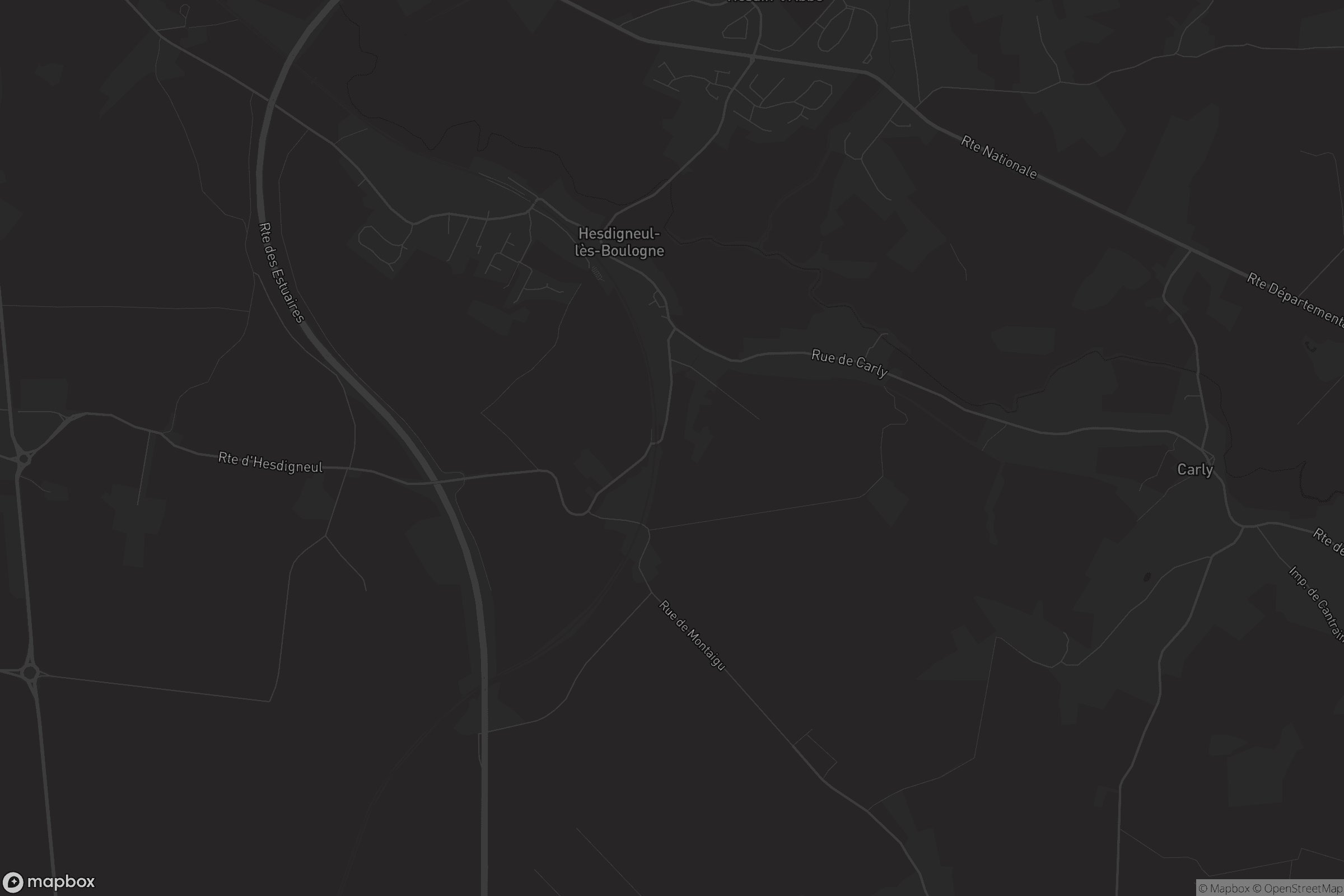 Carte de Hesdigneul-lès-Boulogne