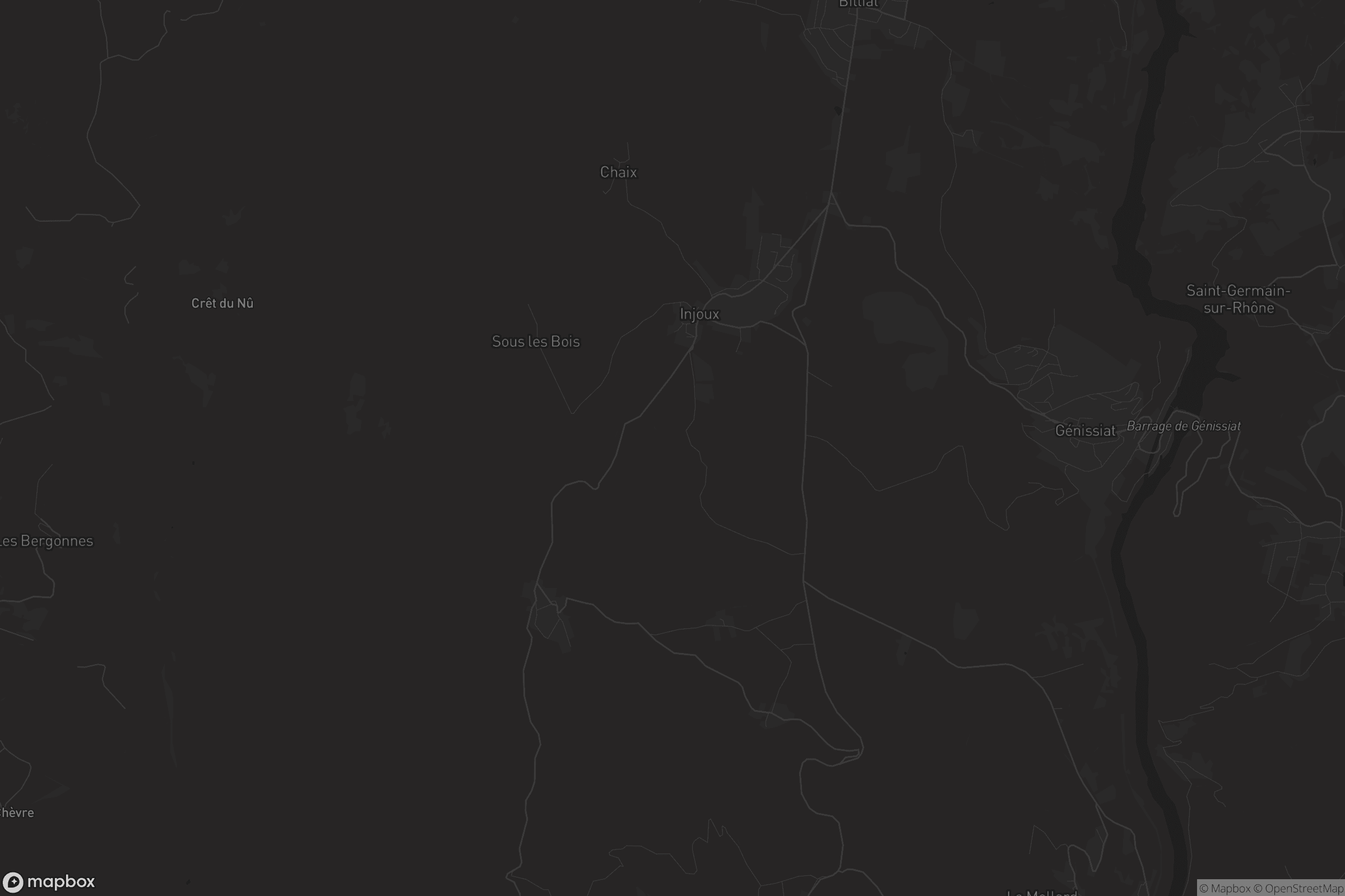 Carte de Injoux-Génissiat