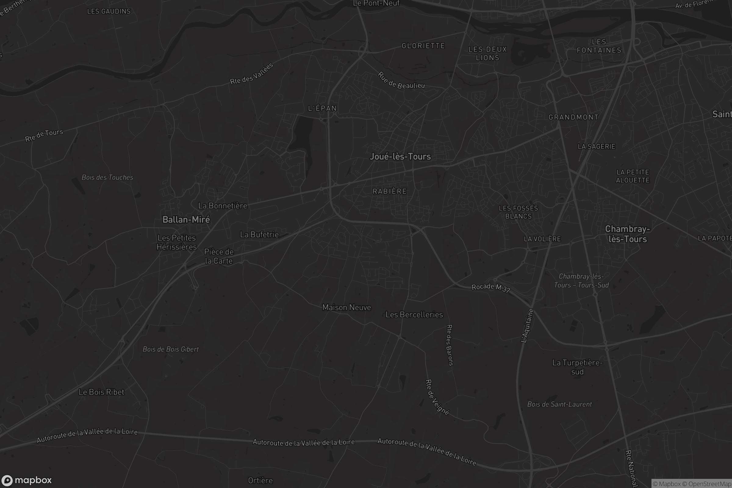 Carte de Joué-lès-Tours