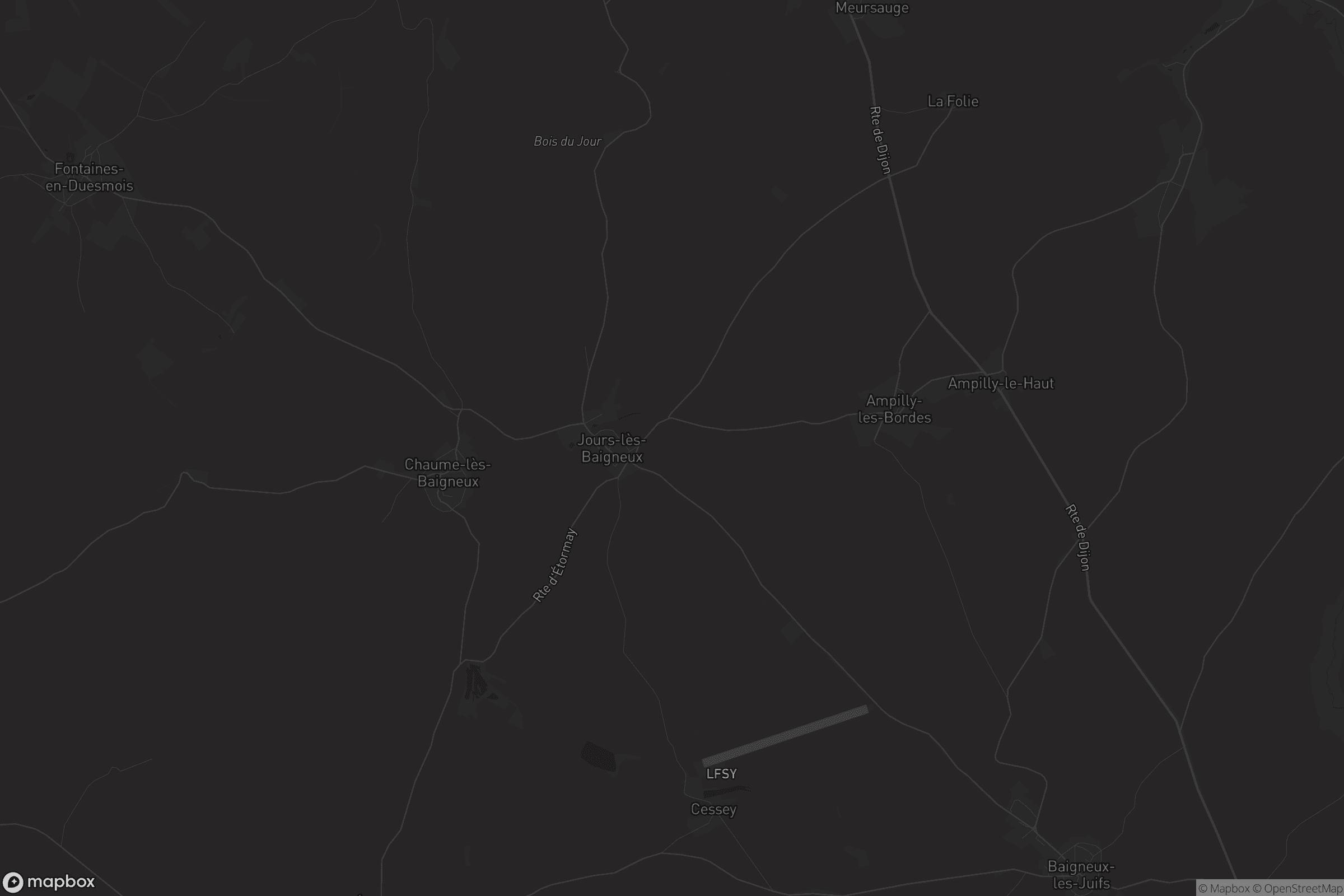Carte de Jours-lès-Baigneux