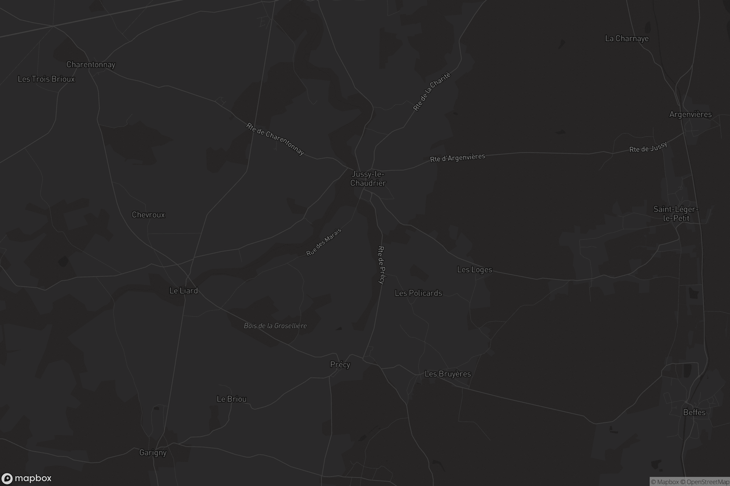 Carte de Jussy-le-Chaudrier