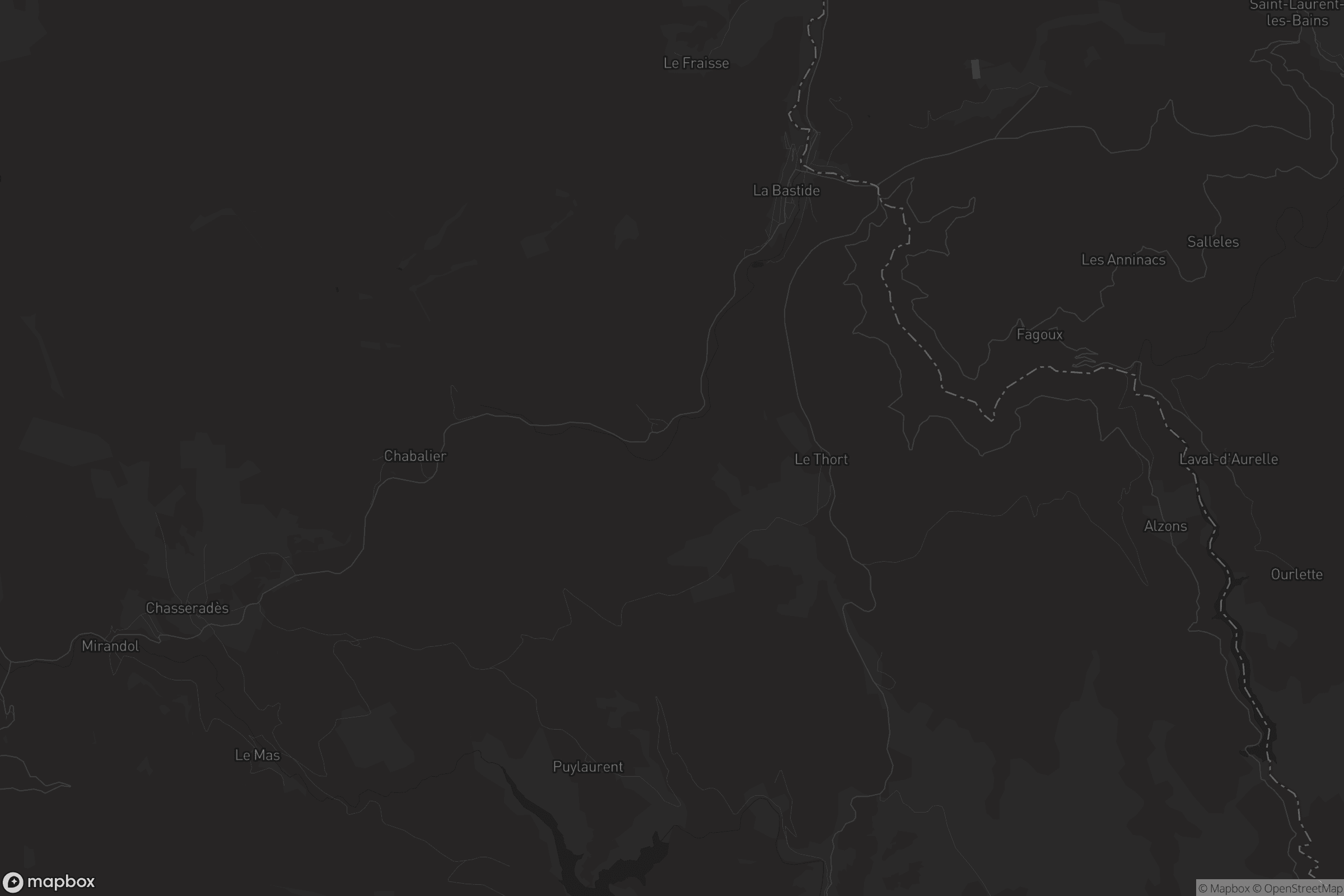 Carte de La Bastide-Puylaurent