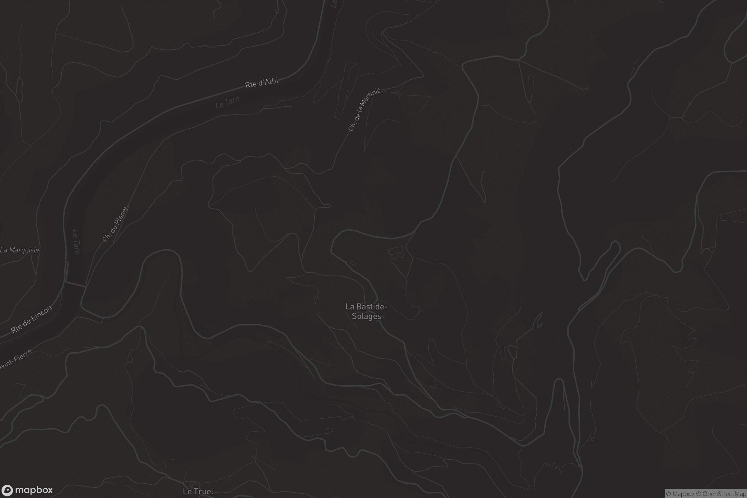 Carte de La Bastide-Solages