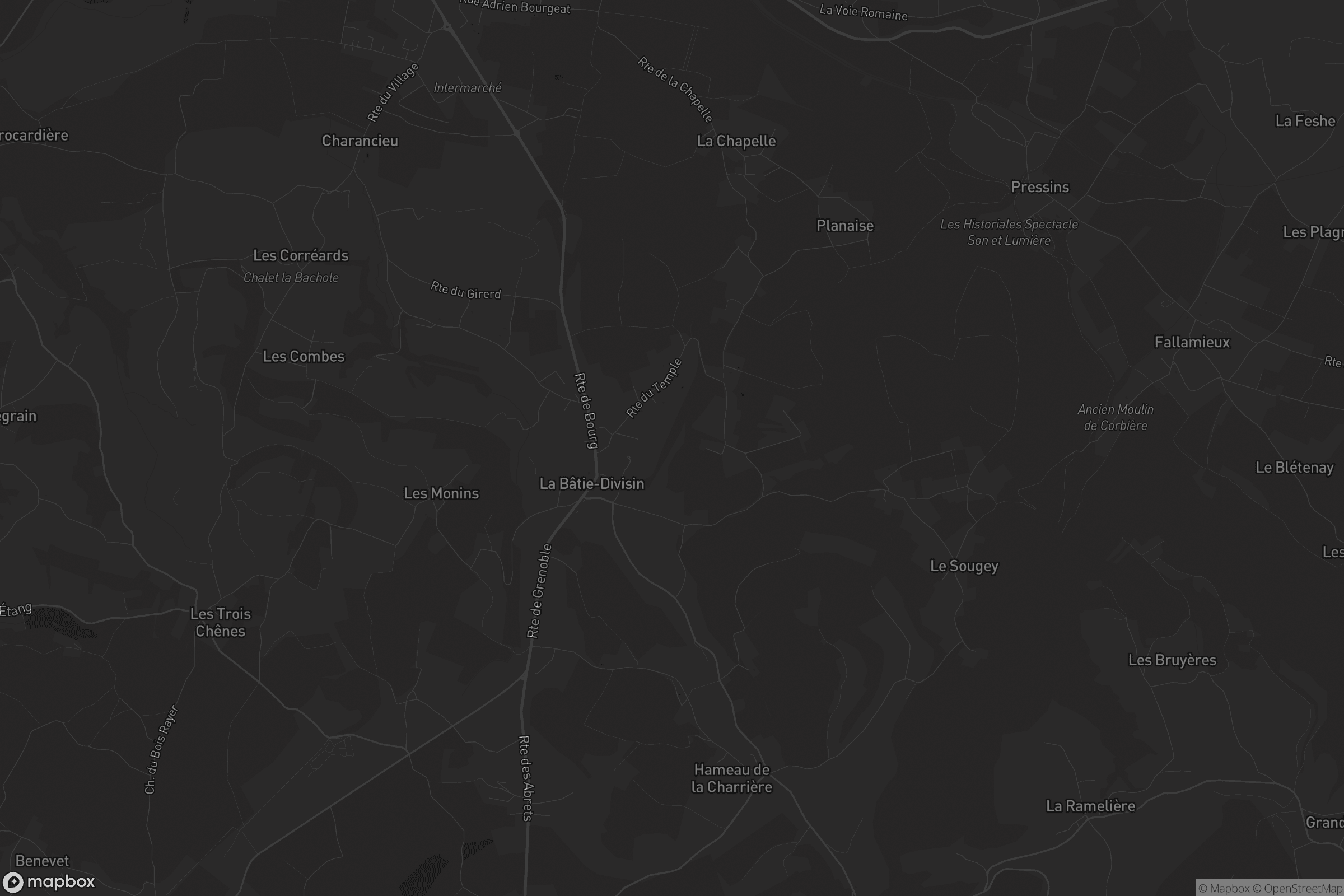 Carte de La Bâtie-Divisin