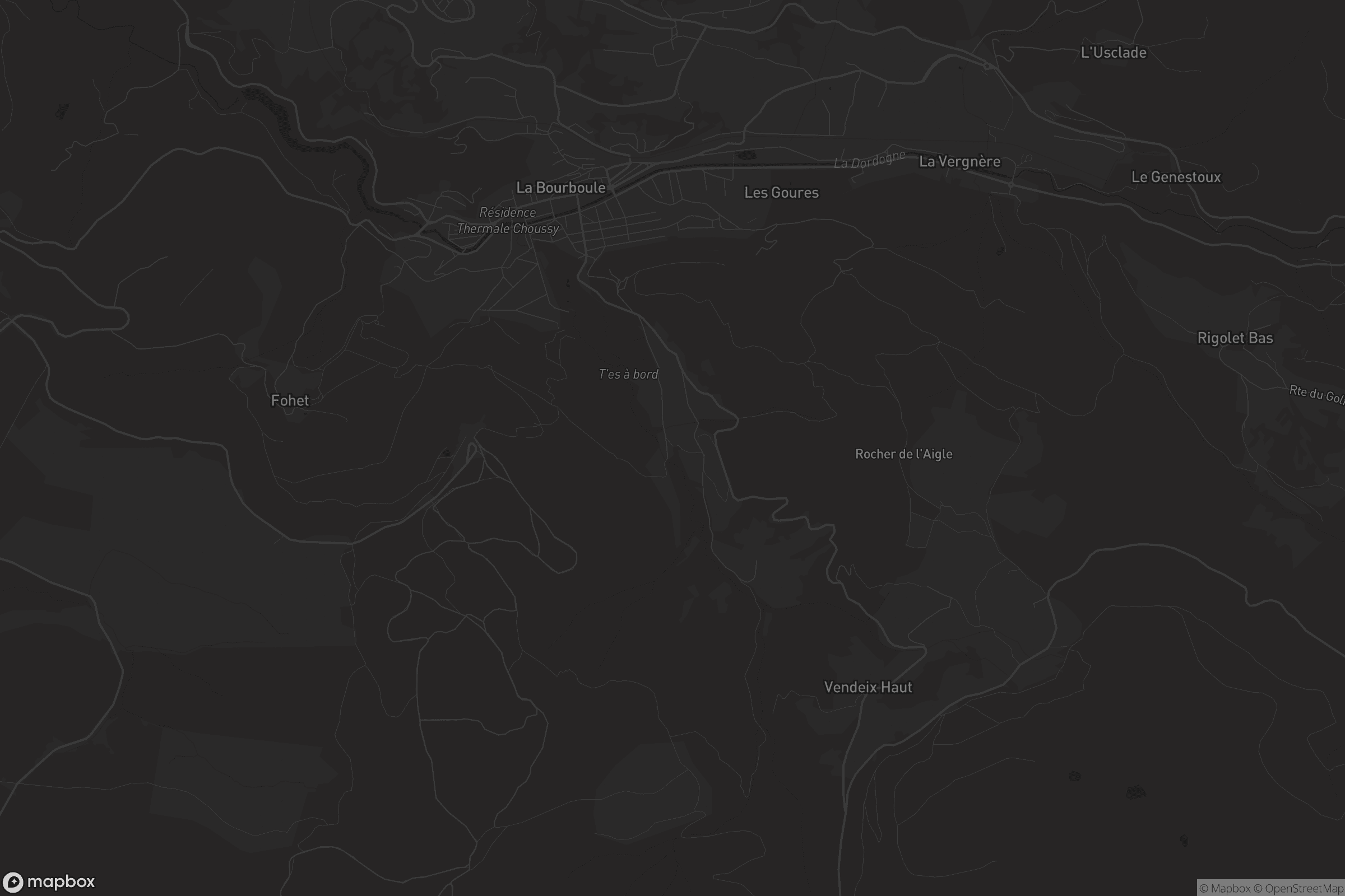 Carte de La Bourboule