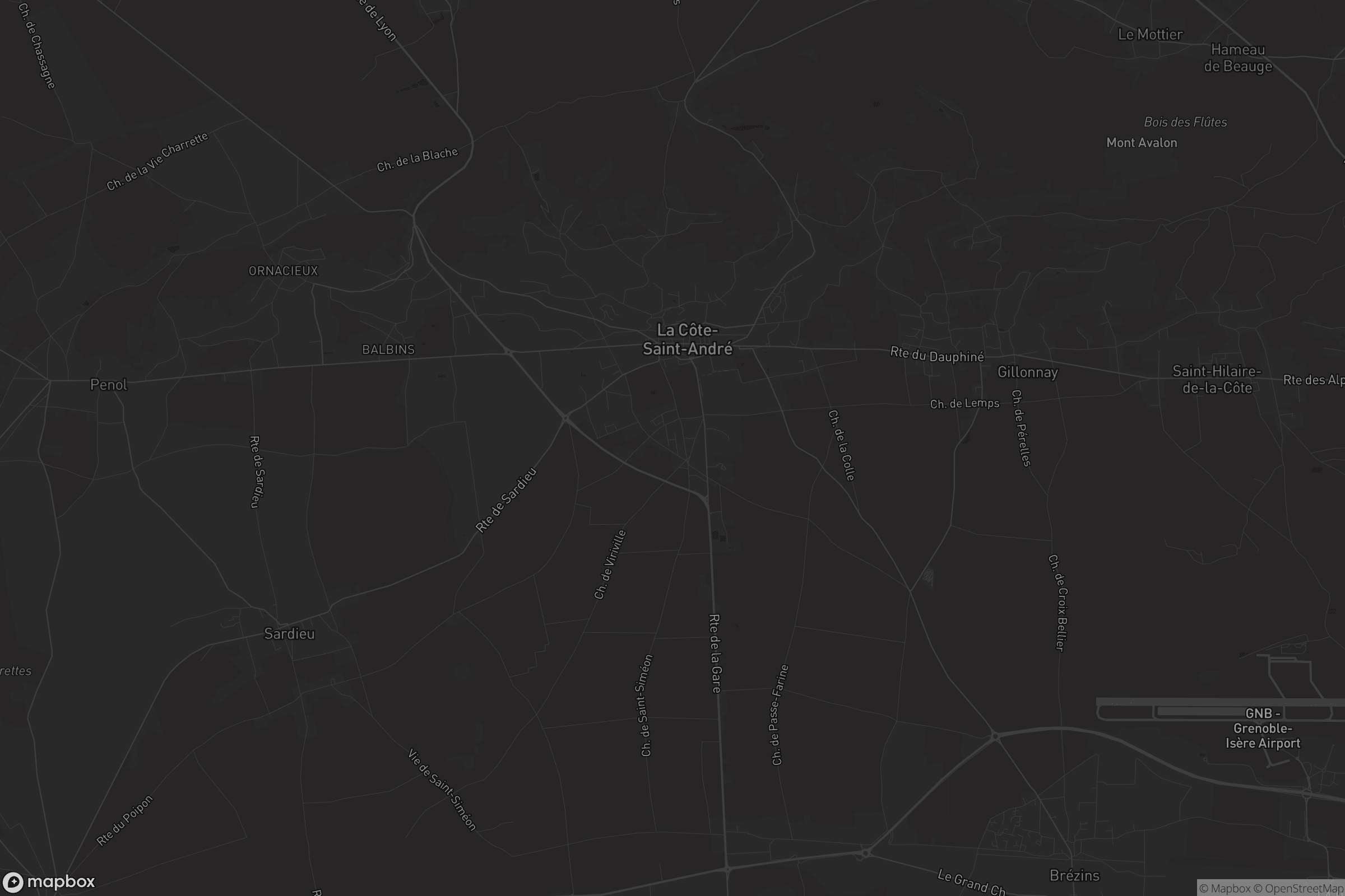 Carte de La Côte-Saint-André