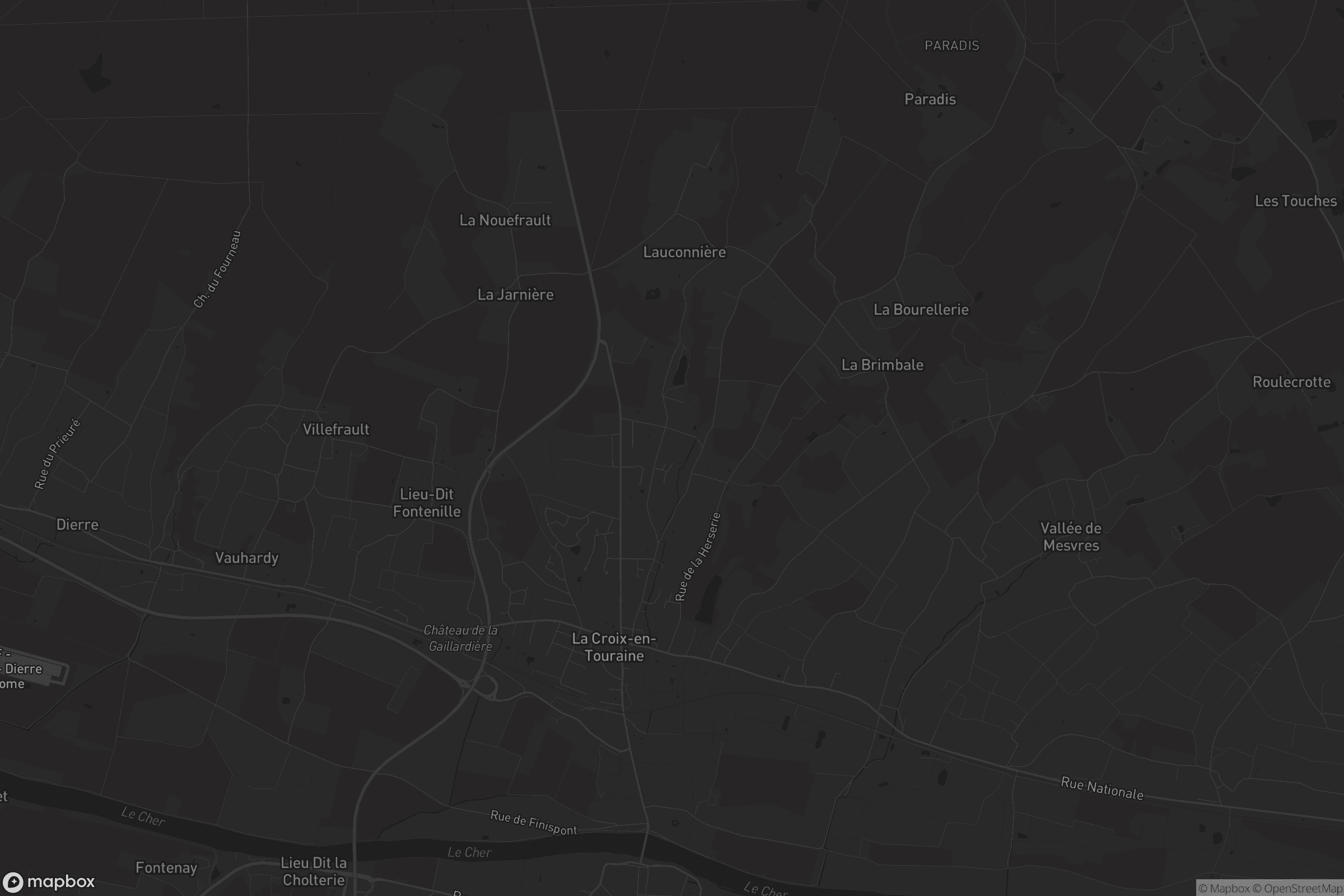 Carte de La Croix-en-Touraine